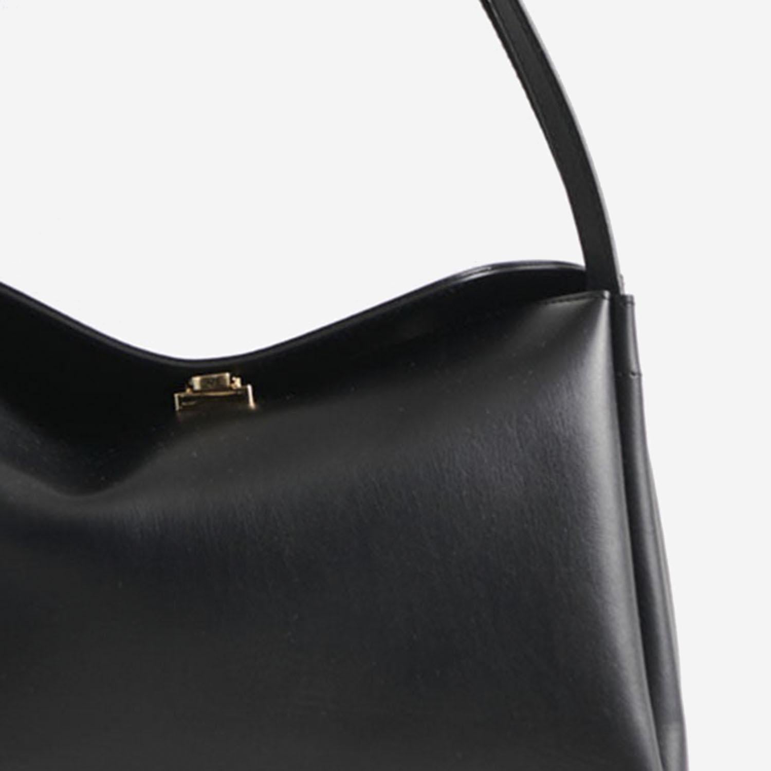 BORSA A SPALLA EUDORA IN TESSUTO VEGANO TMCOEUDN1 BLACK THE MOIRE