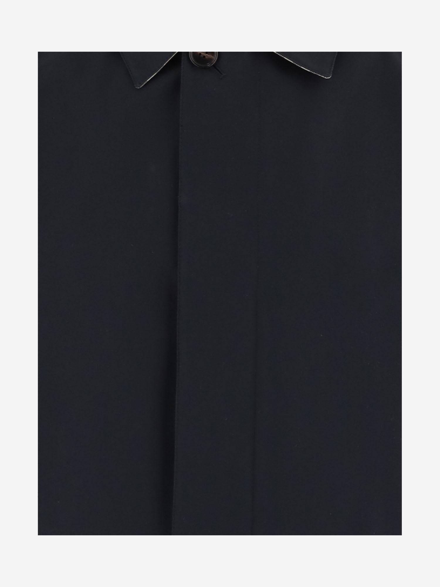 CAPPOTTO IN COTONE CON CHIUSURA COPERTA 8110980 NAVY BURBERRY