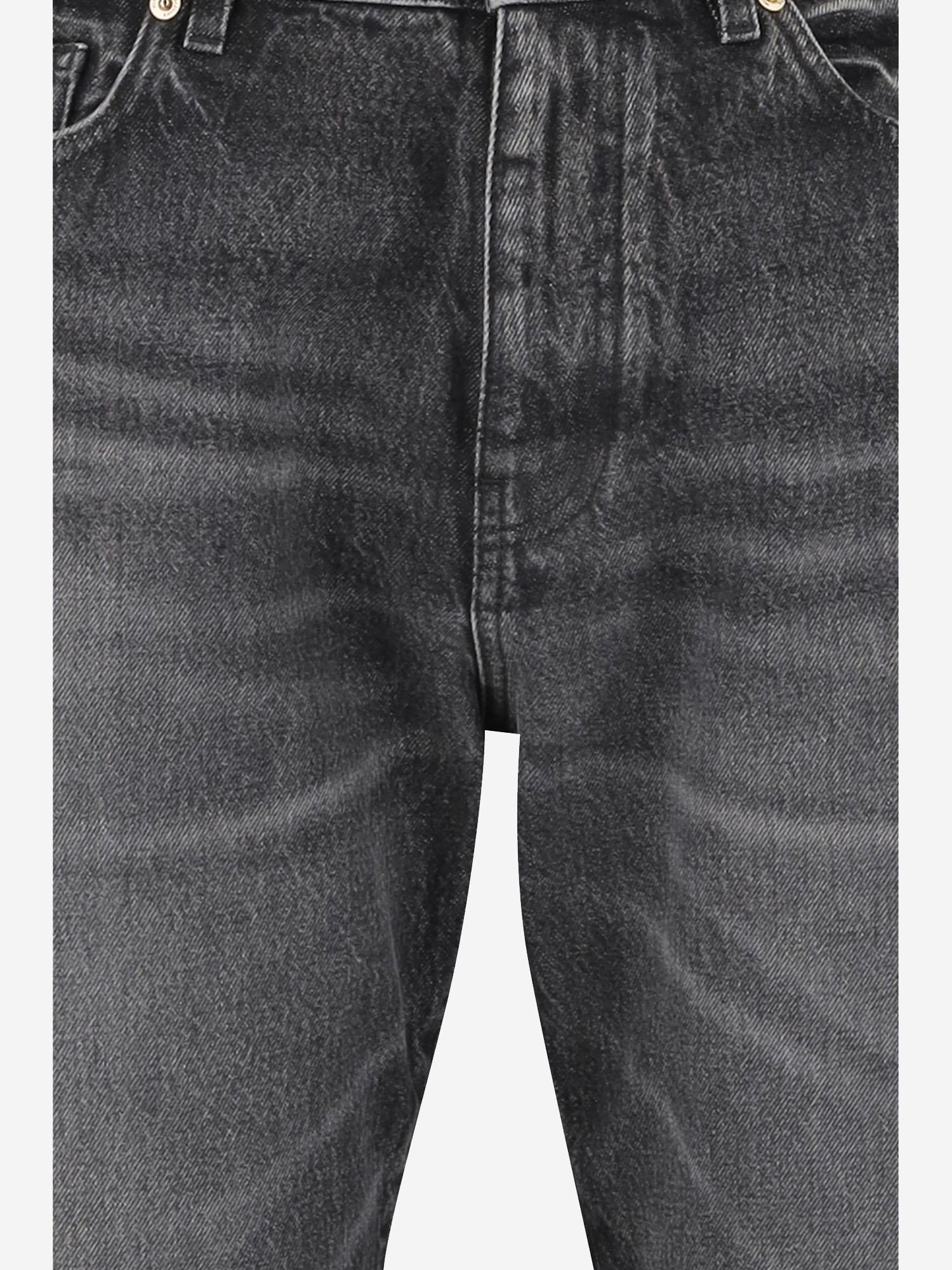 JEANS IN DENIM DI COTONE CON LOGO 1018911 1A135971D810 VERSACE