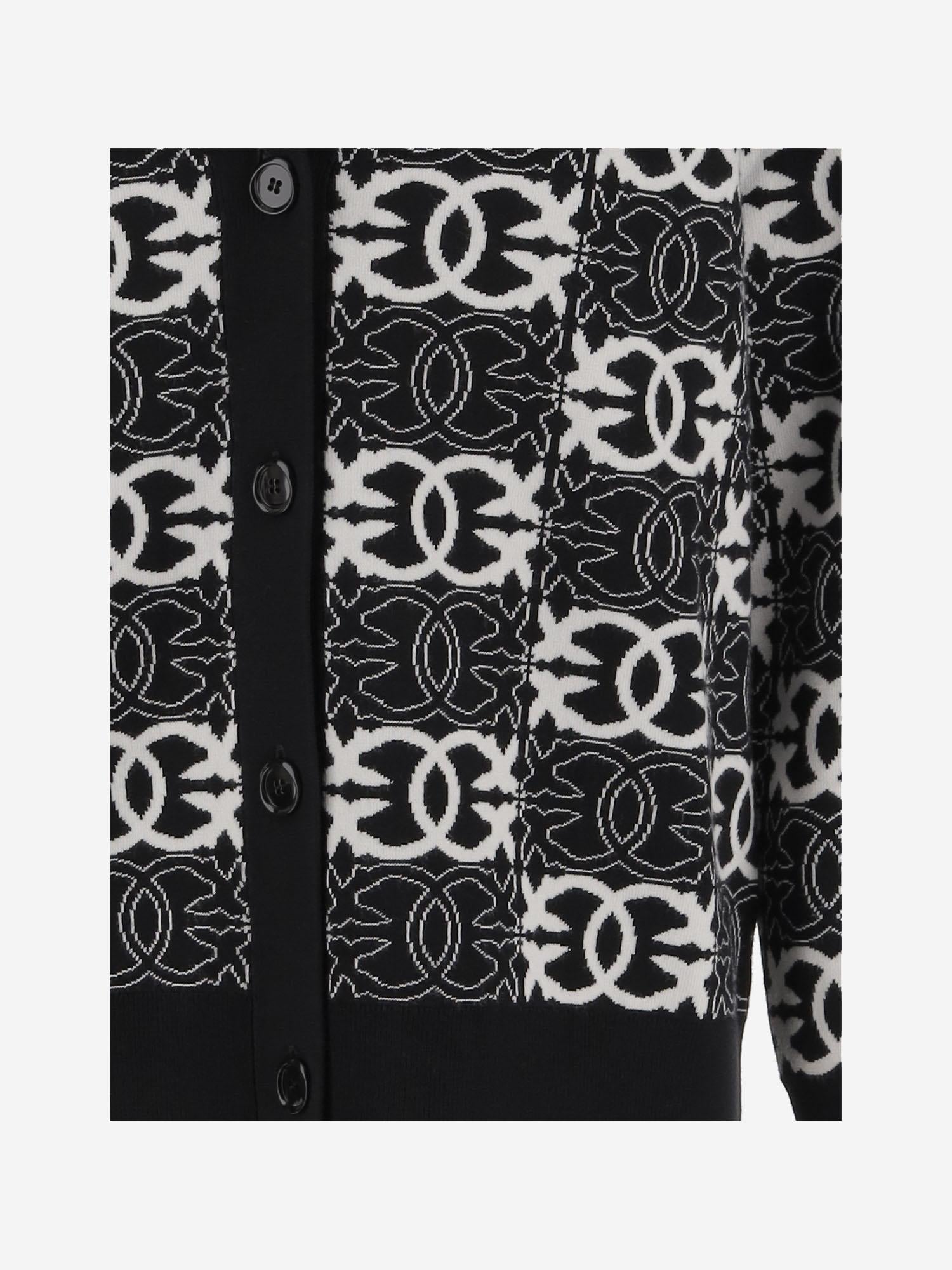 MAGLIA LOVE BIRDS IN MISTO VISCOSA 106042 A2YDZZ2 PINKO
