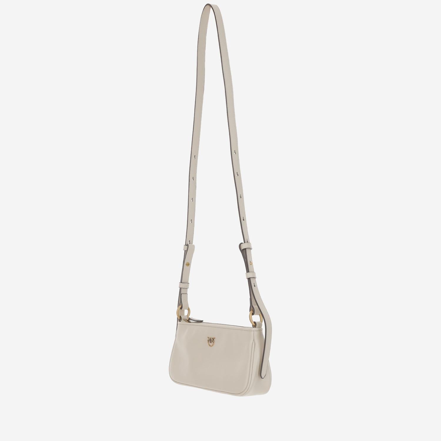 BORSA MINI HALF MOON BAGUETTE IN PELLE CON LOGO 105069 A0QOZ14Q PINKO