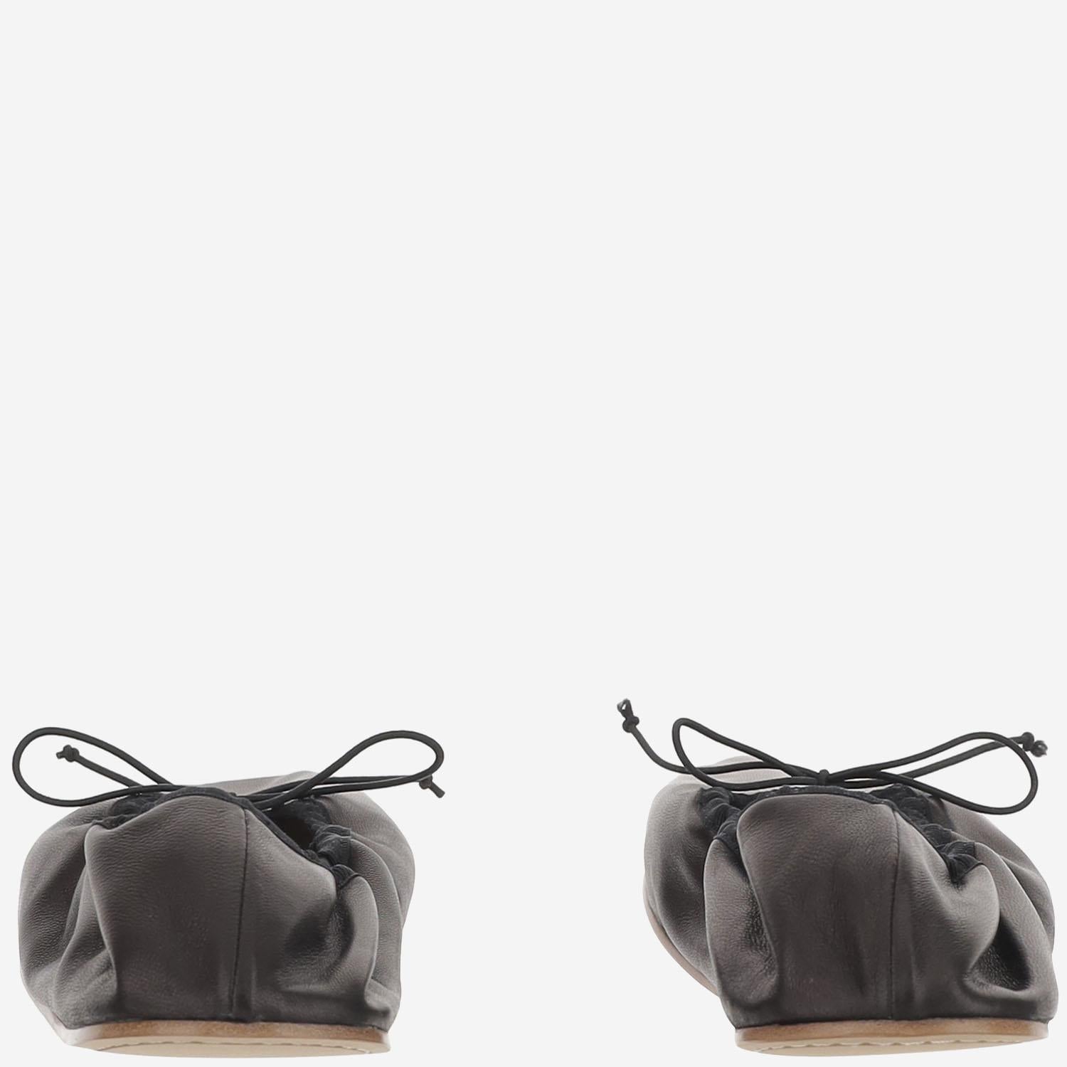BALLERINE IN PELLE F1637N66 BLK THE ROW