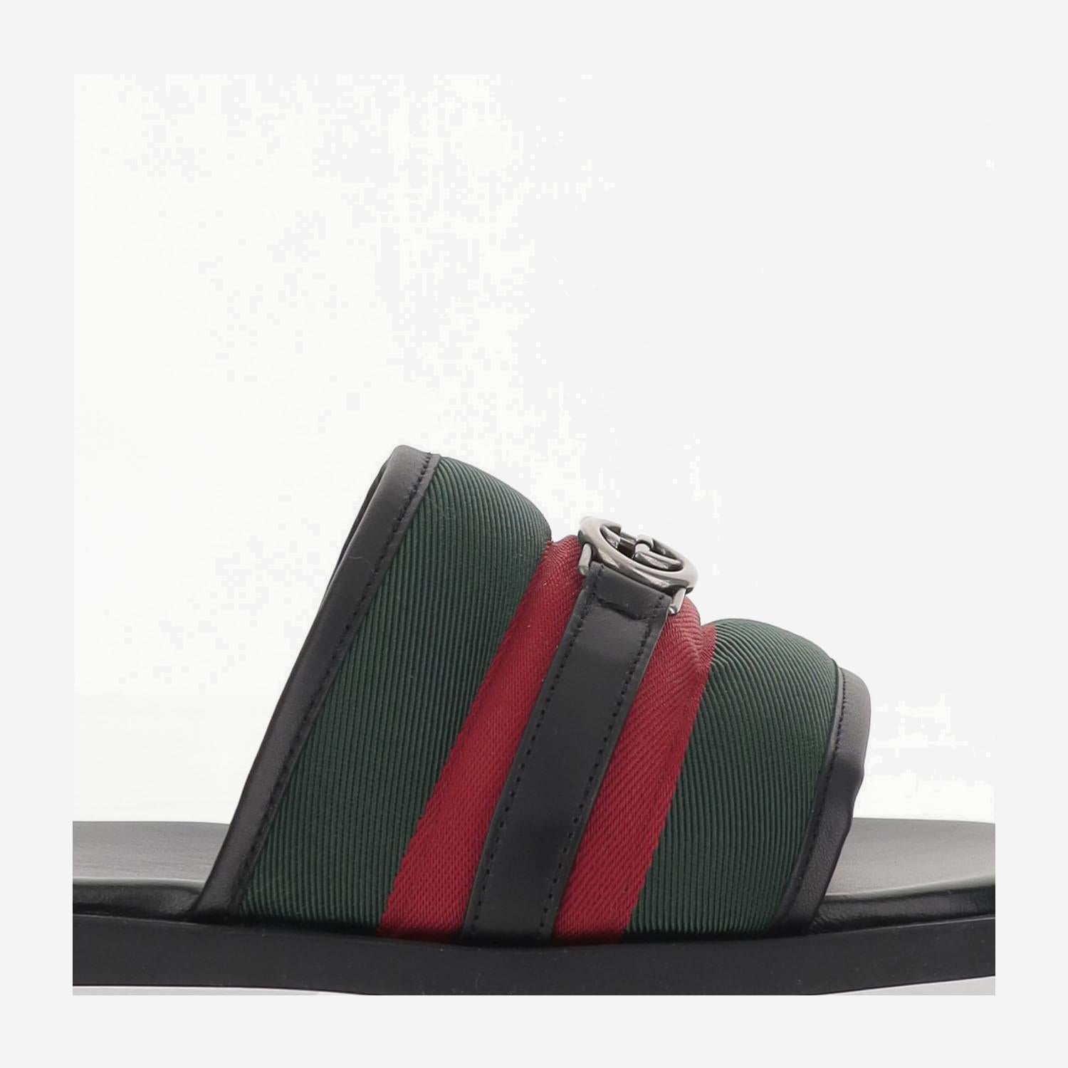 SANDALI SLIDER CON NASTRO WEB 835091 HAAHH8449 GUCCI
