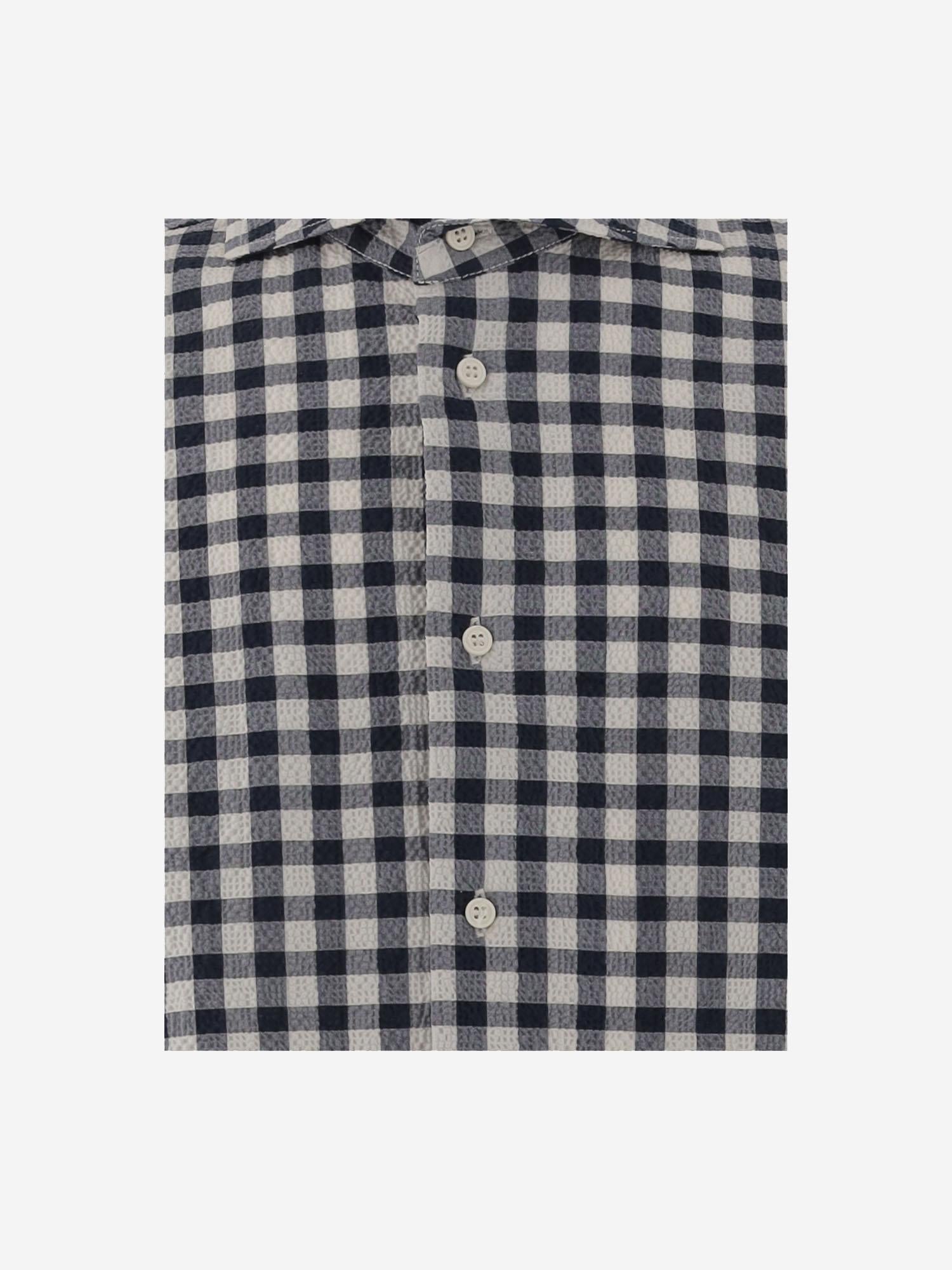 Camicia con motivo a quadri P25CL252C3161 497 IL GUFO KIDS