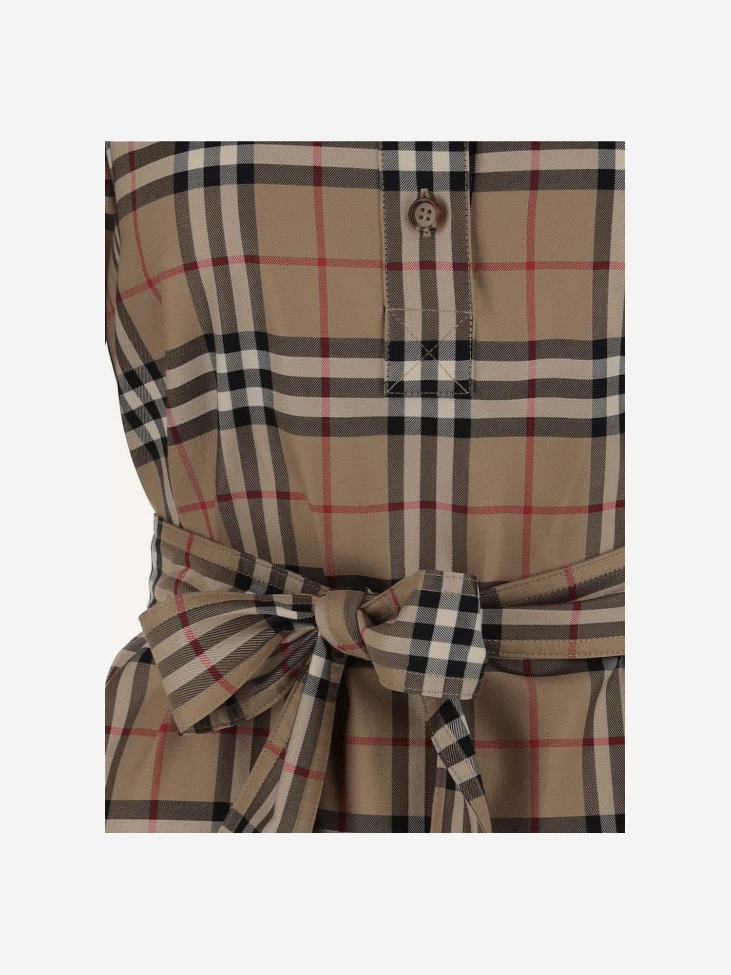 ABITO IN COTONE CON MOTIVO CHECK 8085647 ARCHIVE BEIGE IP CHK BURBERRY