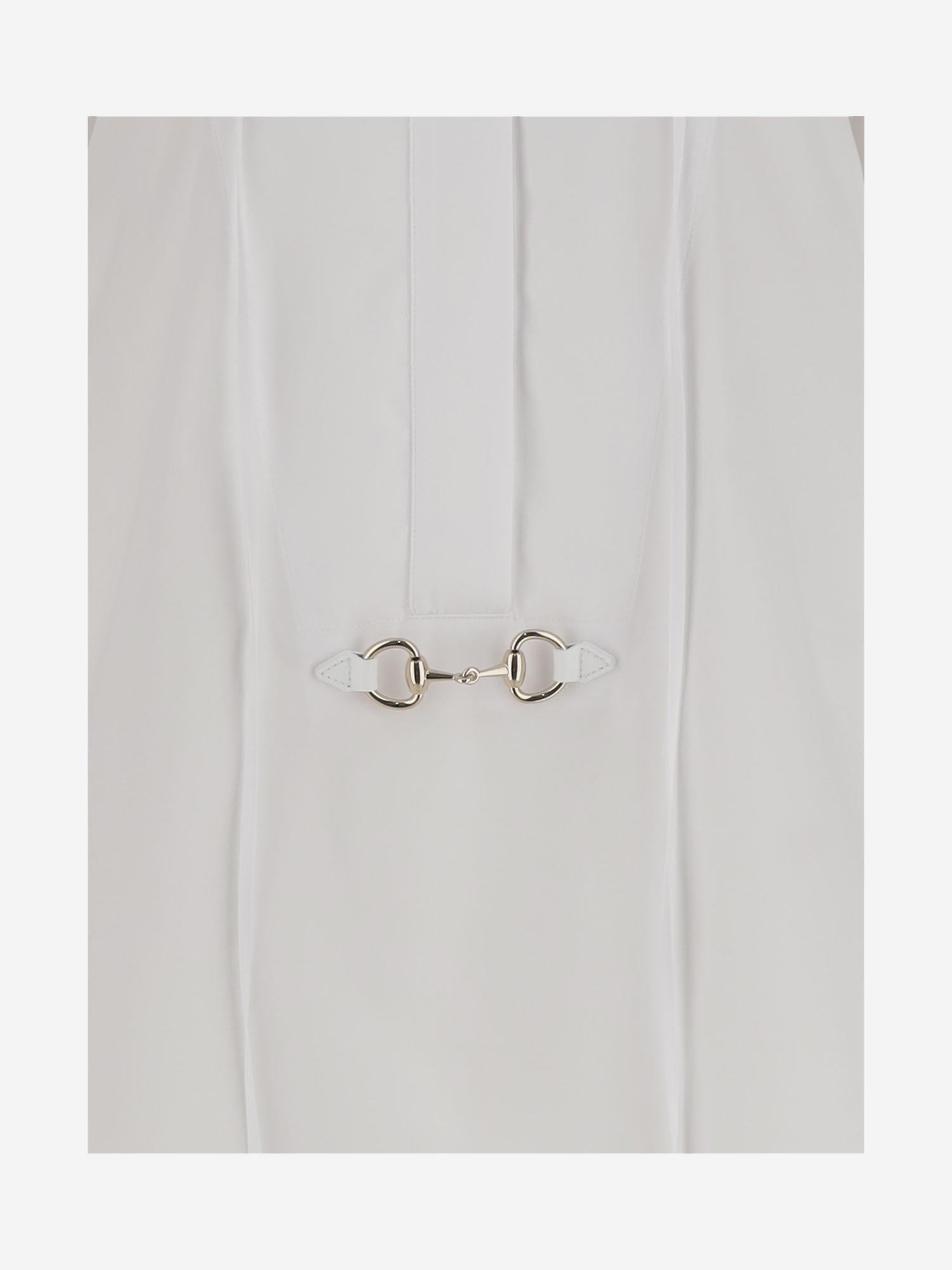 CAMICIA IN POPELINE DI COTONE CON MORSETTO 831912 Z8B2P9000 GUCCI