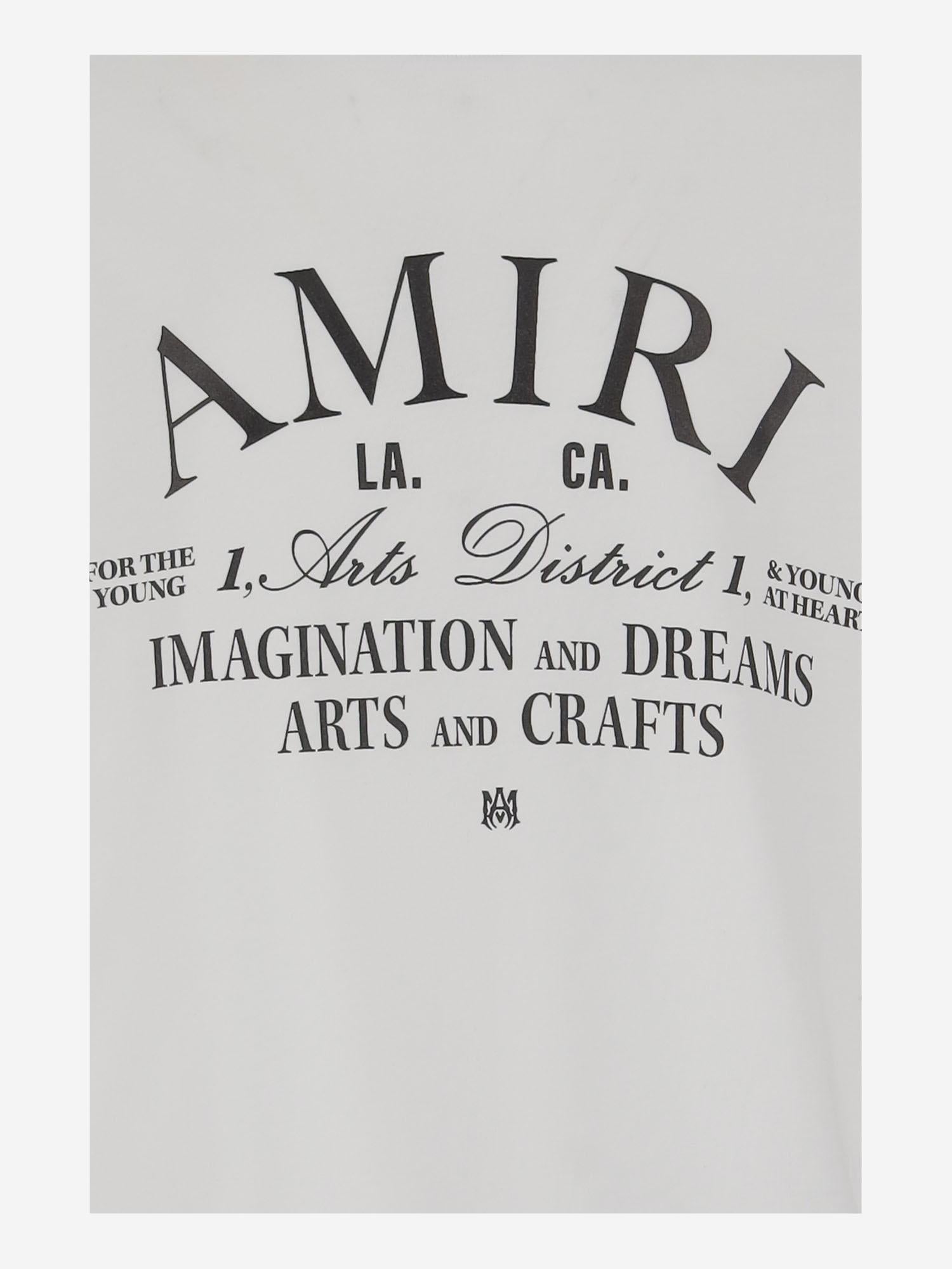 T-SHIRT IN COTONE CON STAMPA LOGO AKJYTE 1011White AMIRI KIDS