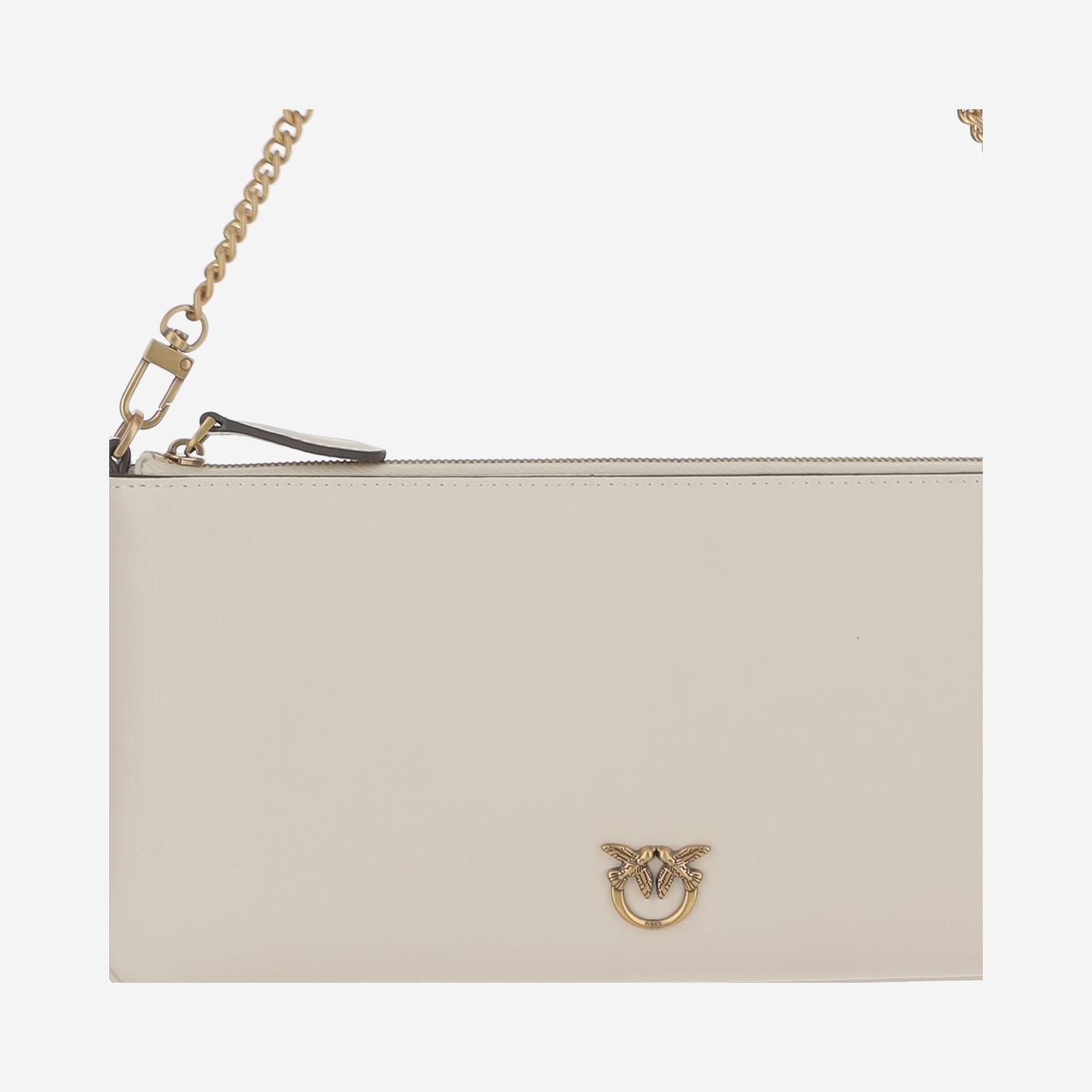POCHETTE IN PELLE CON LOGO 102747 A0F1Z14Q PINKO
