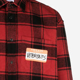 CAMICIA IN MISTO COTONE CON MOTIVO CHECK UE54SH420R RED VETEMENTS