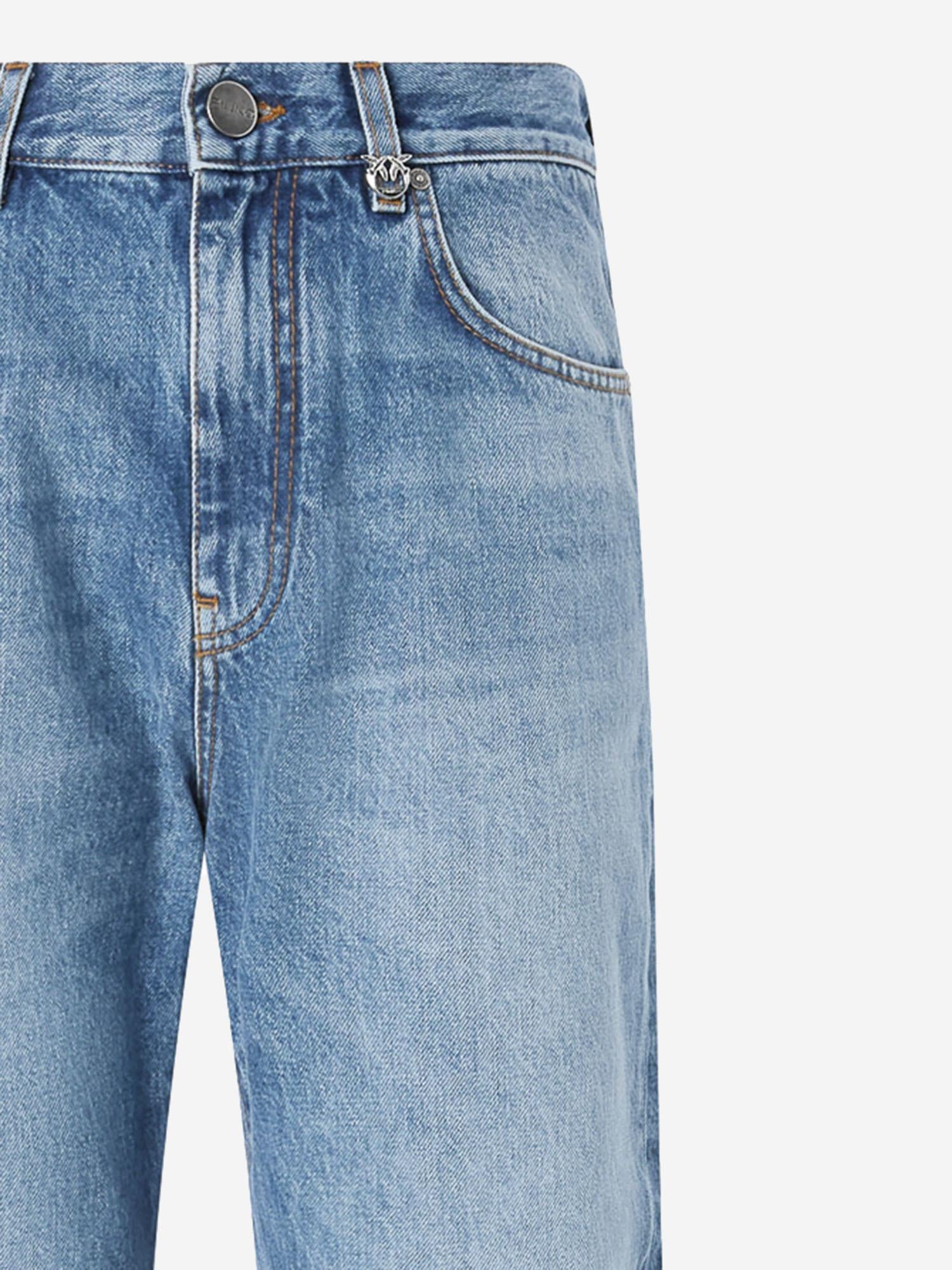 Jeans in cotone con risvolto 105541 A2RPPJD PINKO