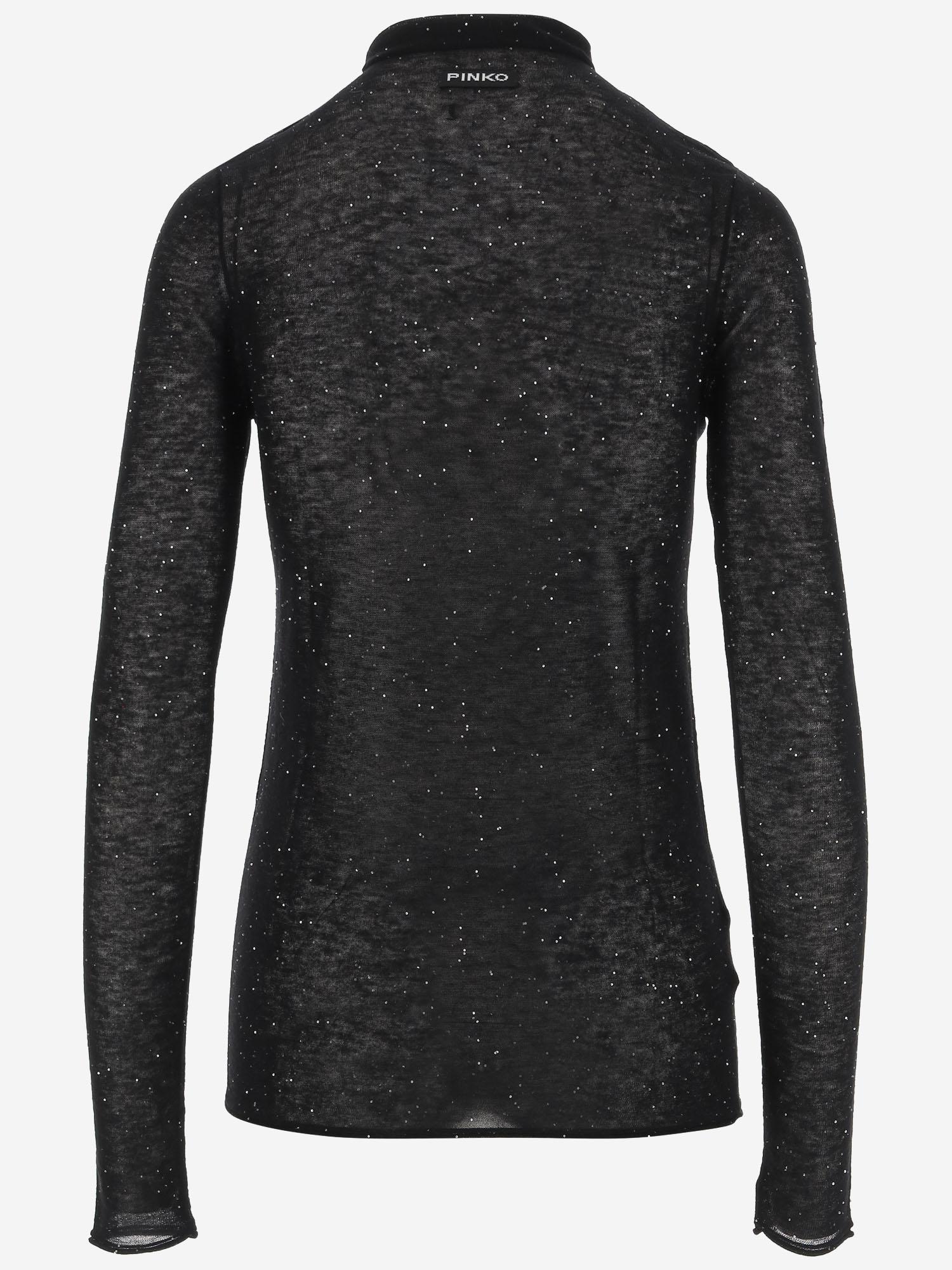 MAGLIA IN LANA SEMI TRASPARENTE 105821 A2PMZ99 PINKO