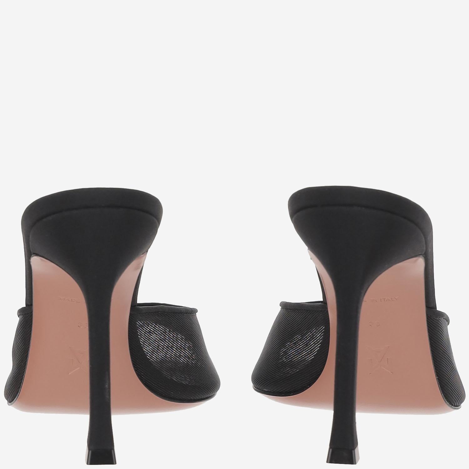 Mules Alexa in mesh ALEXAMESHSLIPPER BLACK AMINA MUADDI