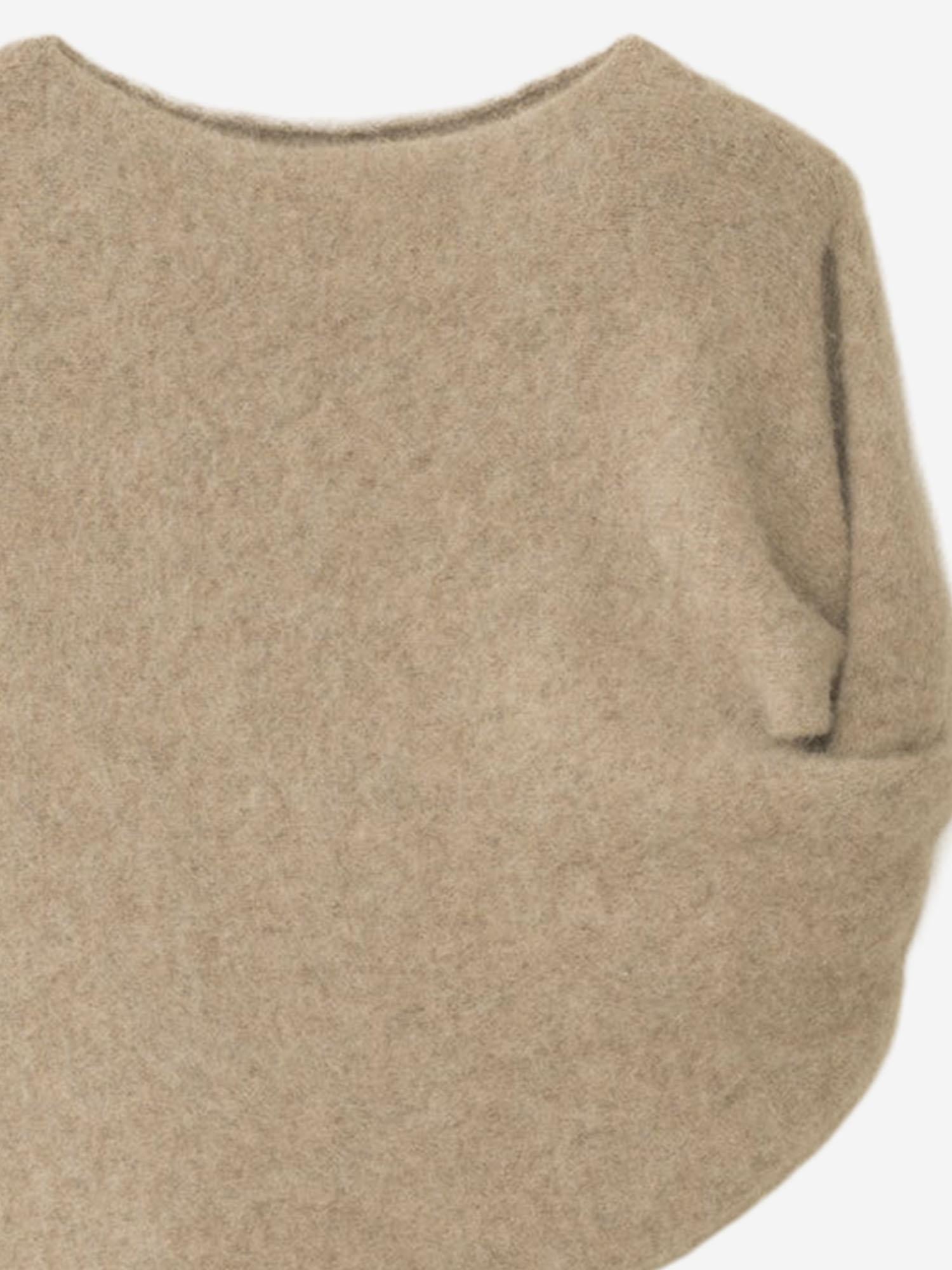 SCIALLE IN MISTO ALPACA CON SPALLA ANNODATA AW25A2574Y306 HUSK LAUREN MANOOGIAN