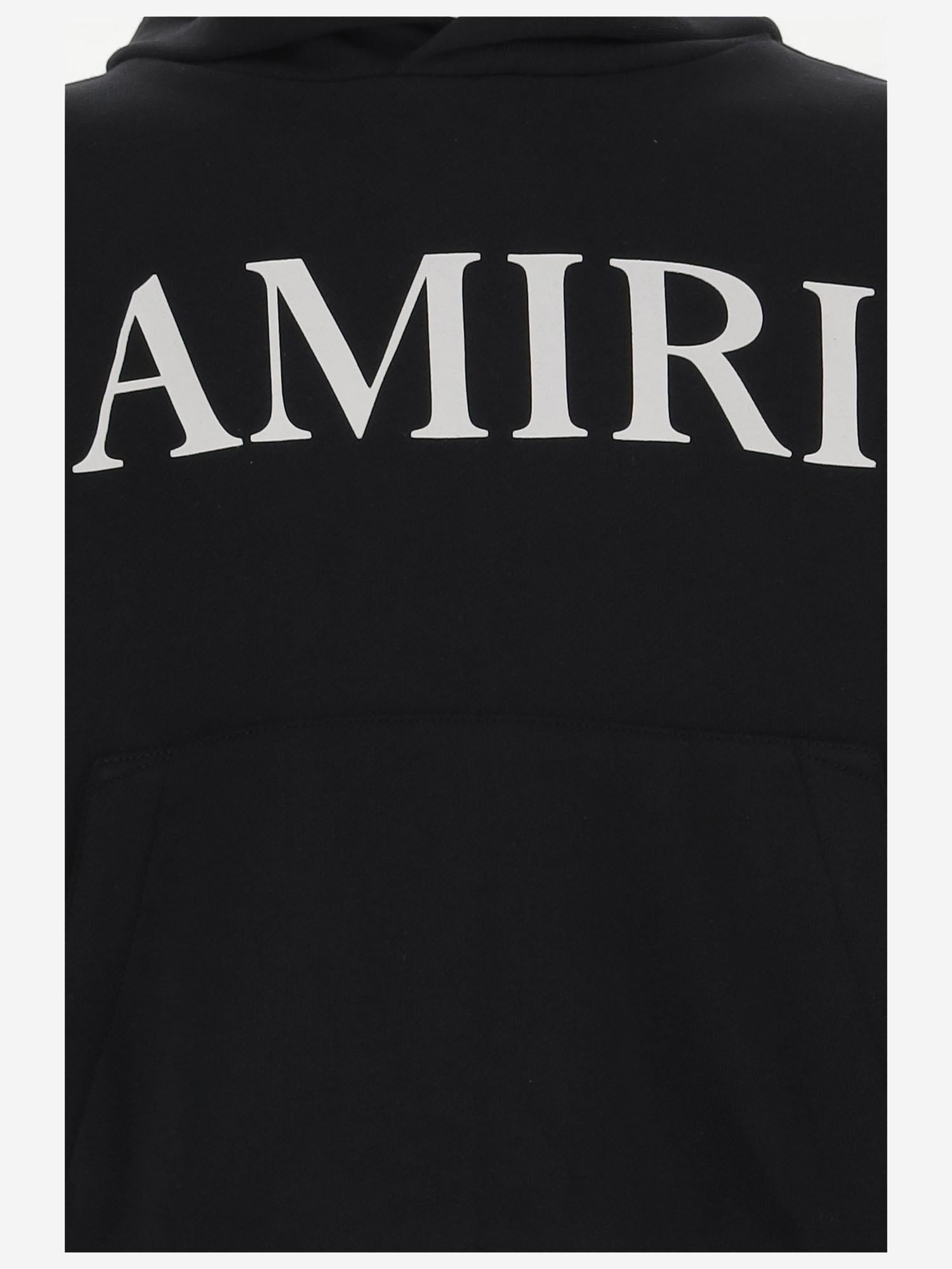 FELPA IN COTONE CON LOGO AKJYHD 1009Black AMIRI KIDS