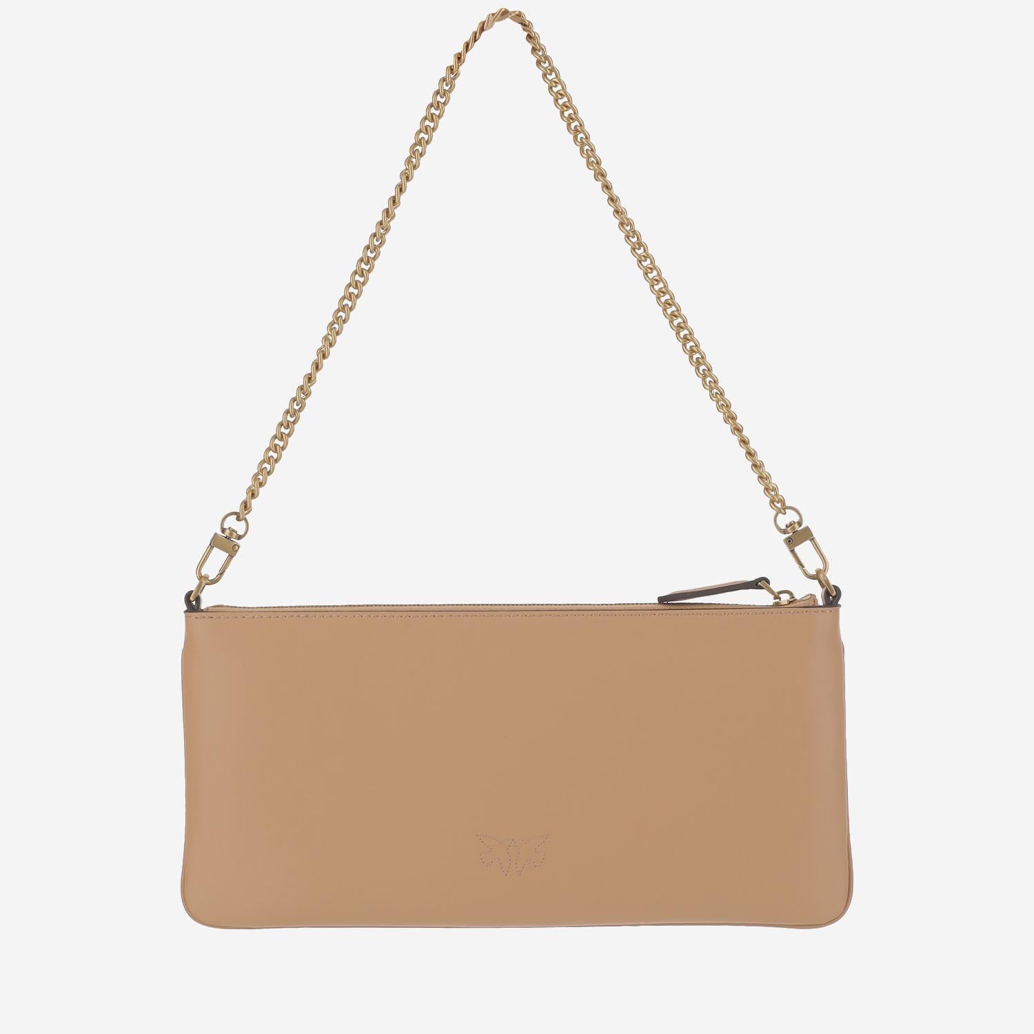 POCHETTE IN PELLE CON LOGO 102747 A0F1C79Q PINKO