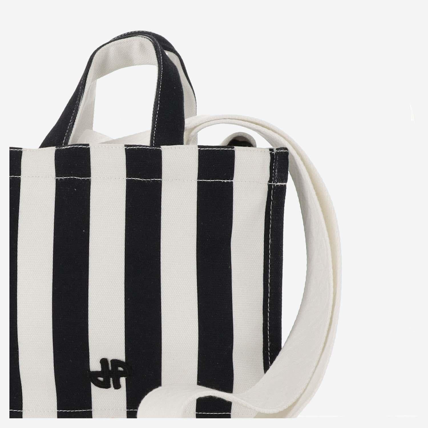 BORSA TOTE PICCOLA IN TELA DI COTONE CON MOTIVO A RIGHE AC0440174 5960 PATOU