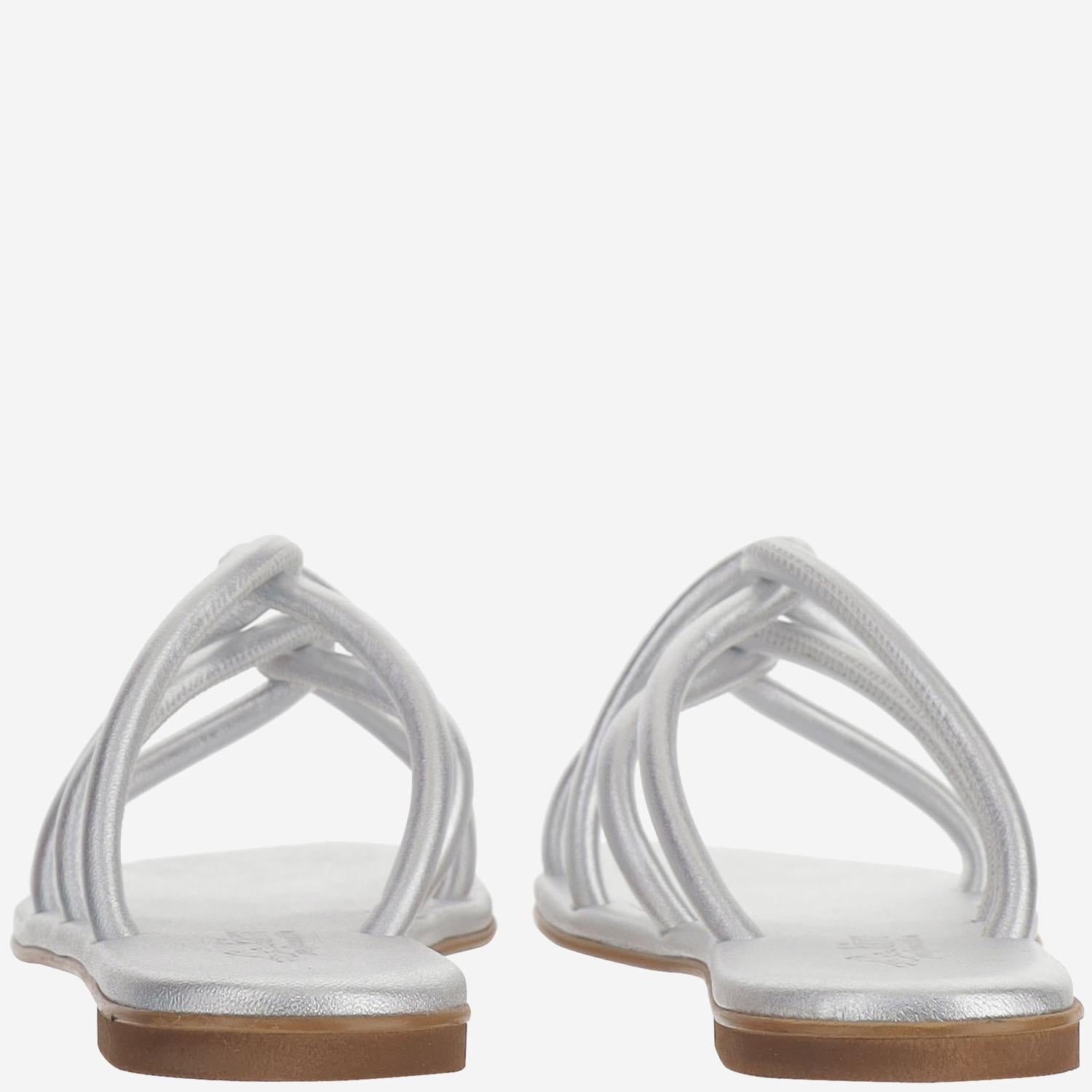 SANDALI IN PELLE TASO TUB ARGENTO KIMA