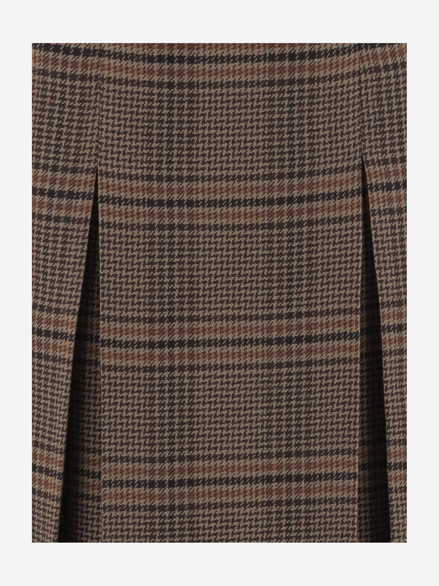 GONNA MIDI IN LANA PRINCIPE DI GALLES 831068 Y9I702849 SAINT LAURENT