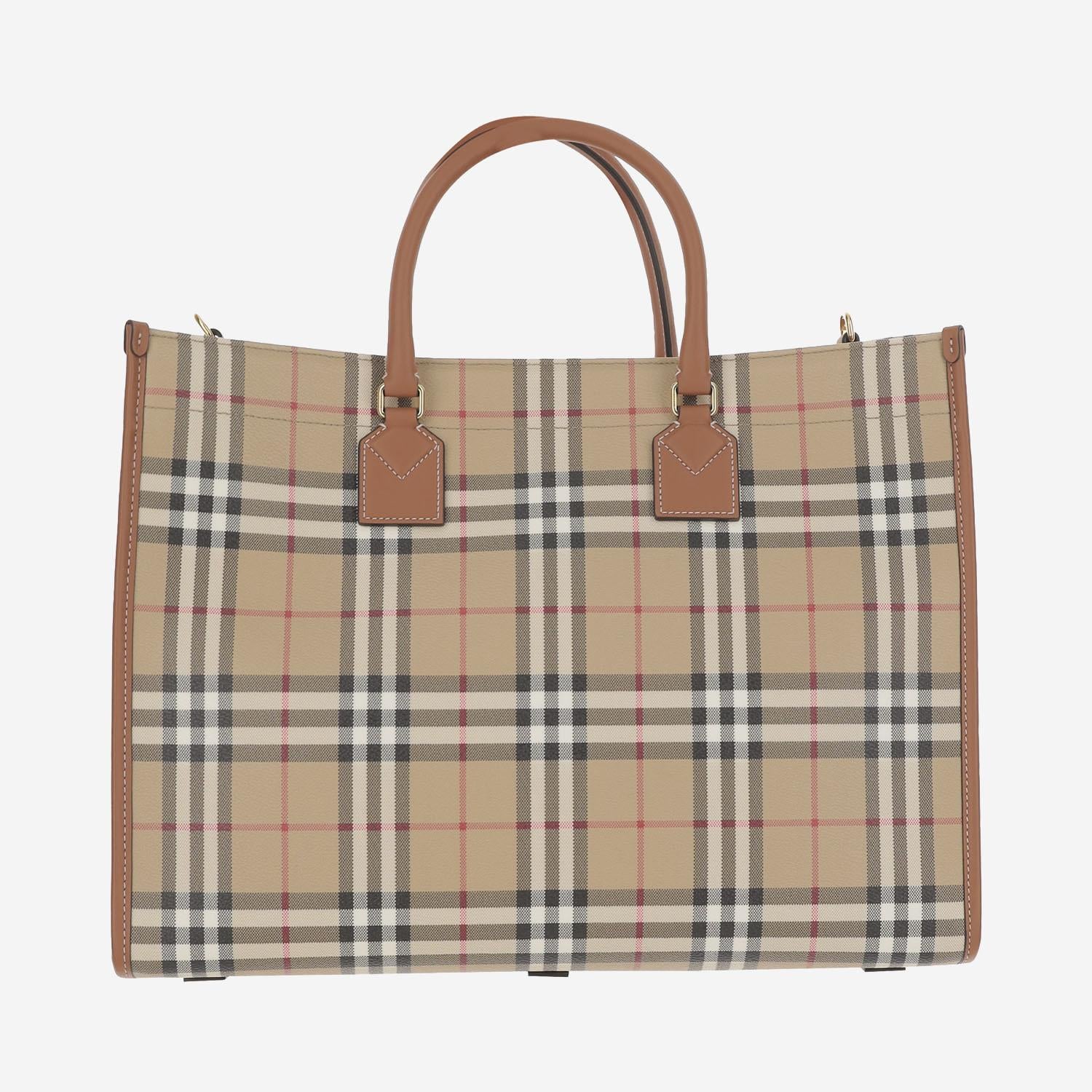 Tote Freya media 8109792 VNTG CHK/BRIAR BROWN BURBERRY