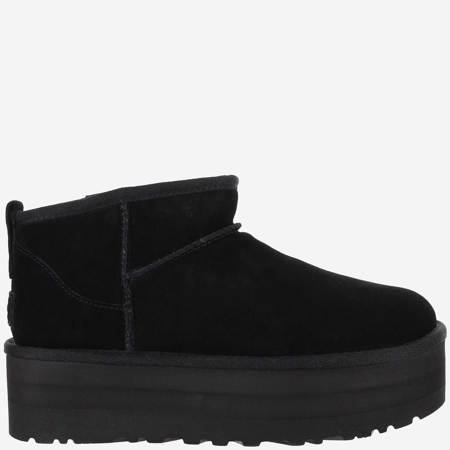 STIVALETTI CON PLATEAU CLASSIC ULTRA MINI 1135092 BLK UGG