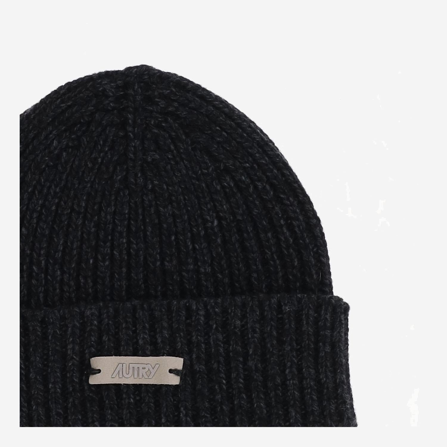 BEANIE IN LANA CON LOGO BEPUT7KK VBLACK AUTRY