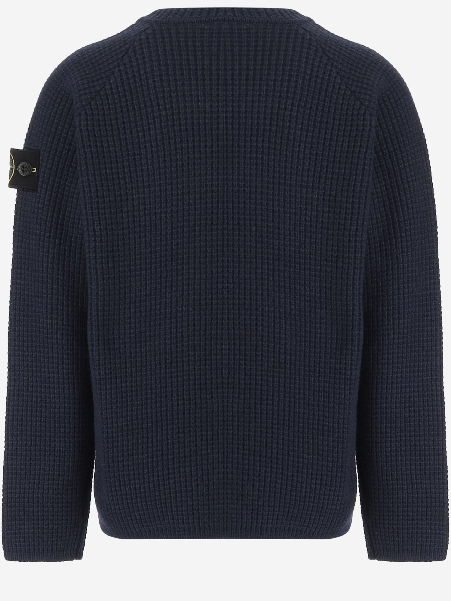 MAGLIONE IN MISTO LANA CON LOGO 5100015 S00M9V0020 STONE ISLAND KIDS
