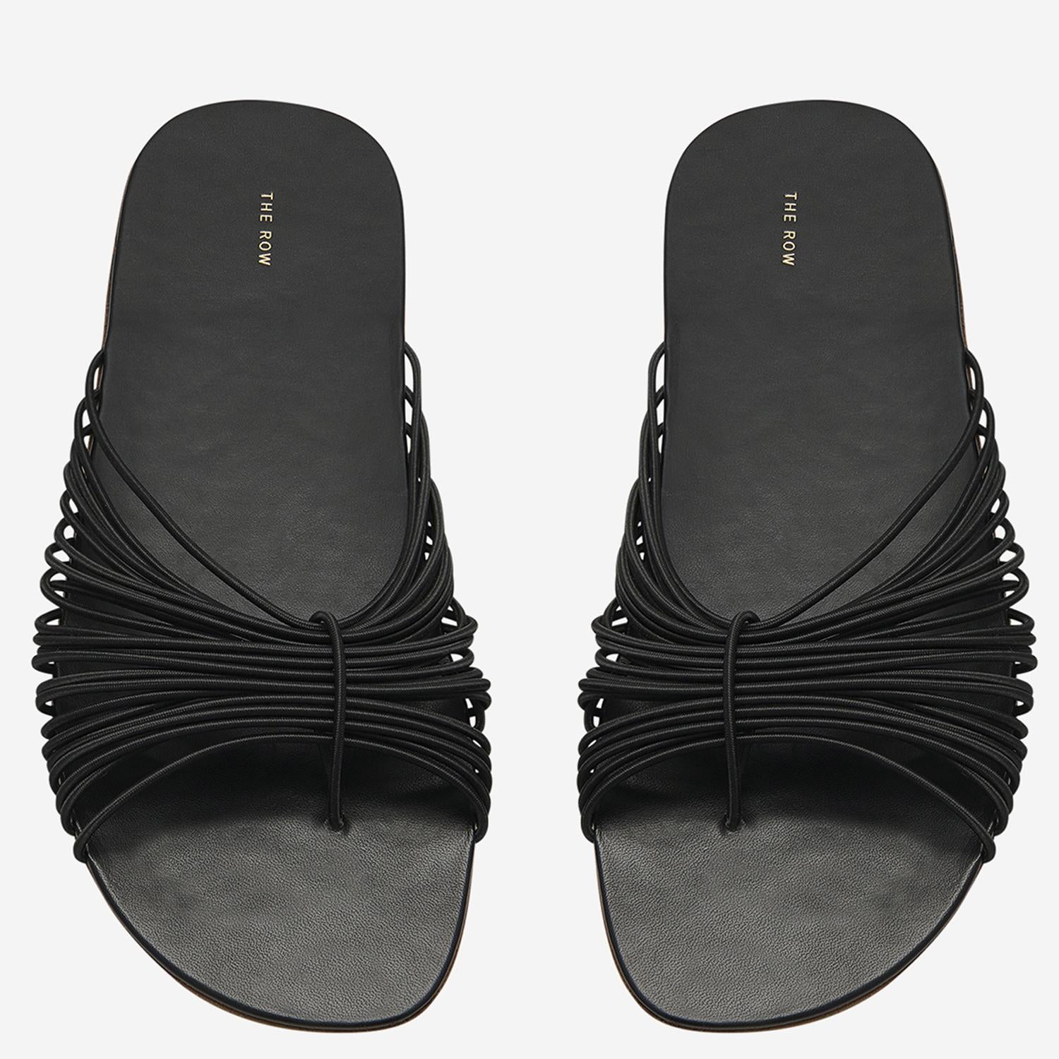 SANDALI SARA CON ELASTICO E PELLE F1617W180 BLK THE ROW