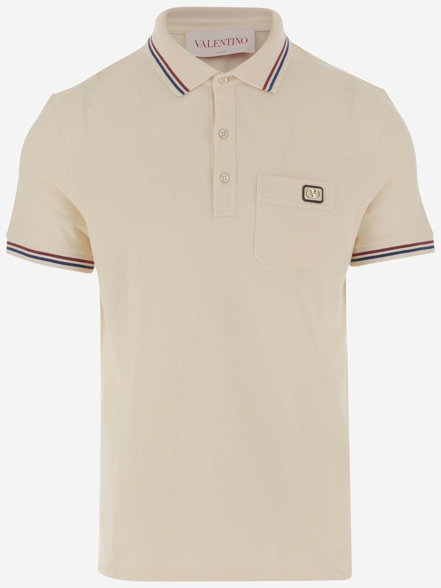 POLO IN PIQUET DI COTONE CON PATCH VLOGO 6V3MH01KAQJ 581 VALENTINO