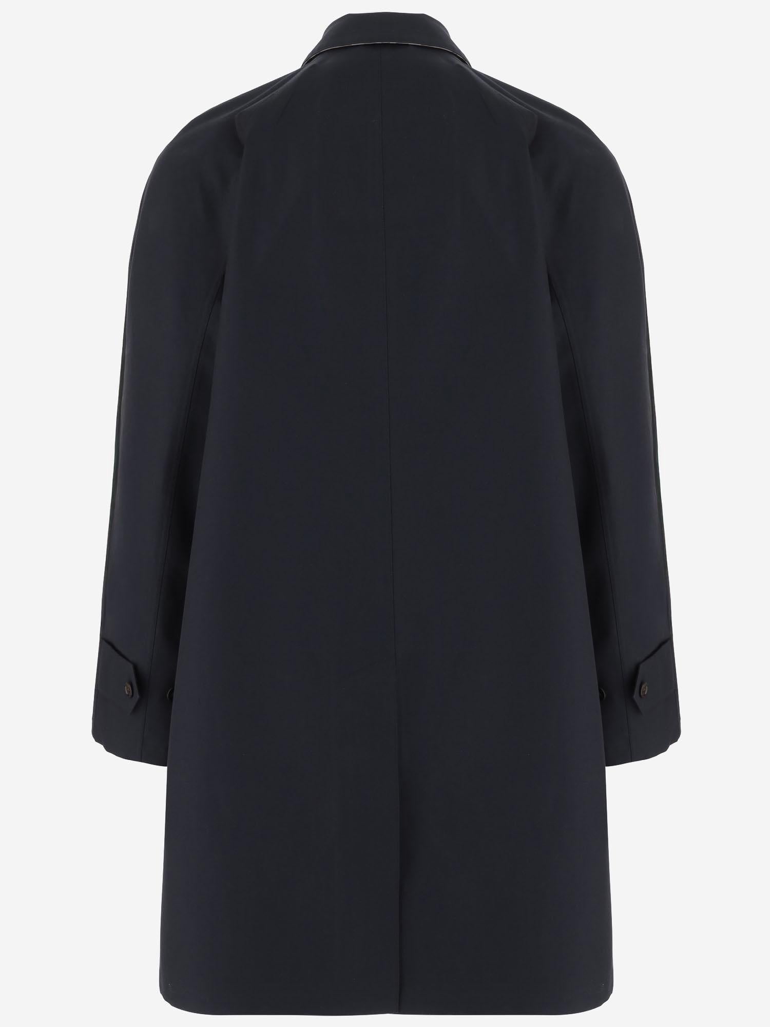 CAPPOTTO IN COTONE CON CHIUSURA COPERTA 8110980 NAVY BURBERRY