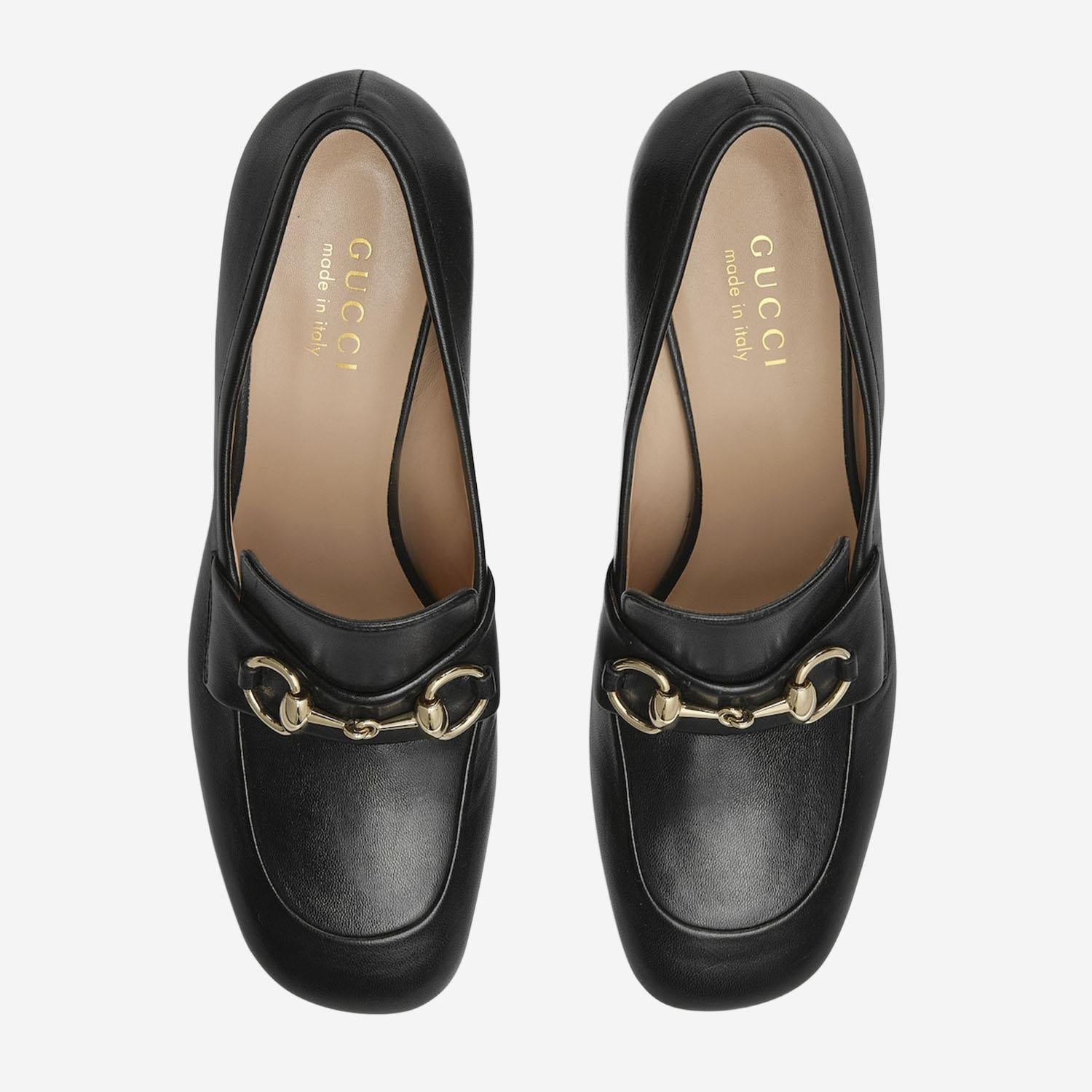 Décolleté mocassino con morsetto 832443 BKO001000 GUCCI
