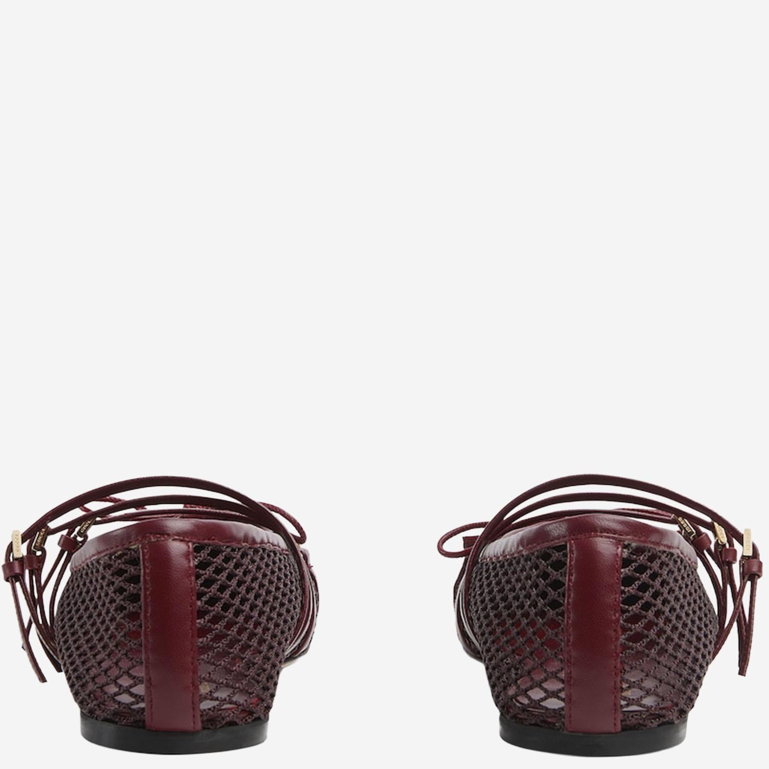 Ballerine in rete con morsetto 835077 FAEQZ6207 GUCCI