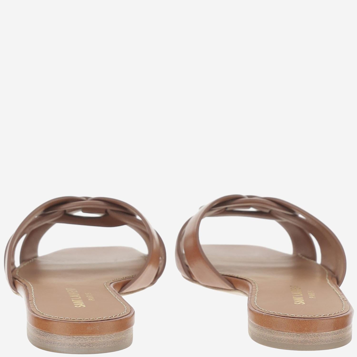 SANDALI FLAT NU PIEDS TRIBUTE 05 IN PELLE 571952 BDA002206 SAINT LAURENT