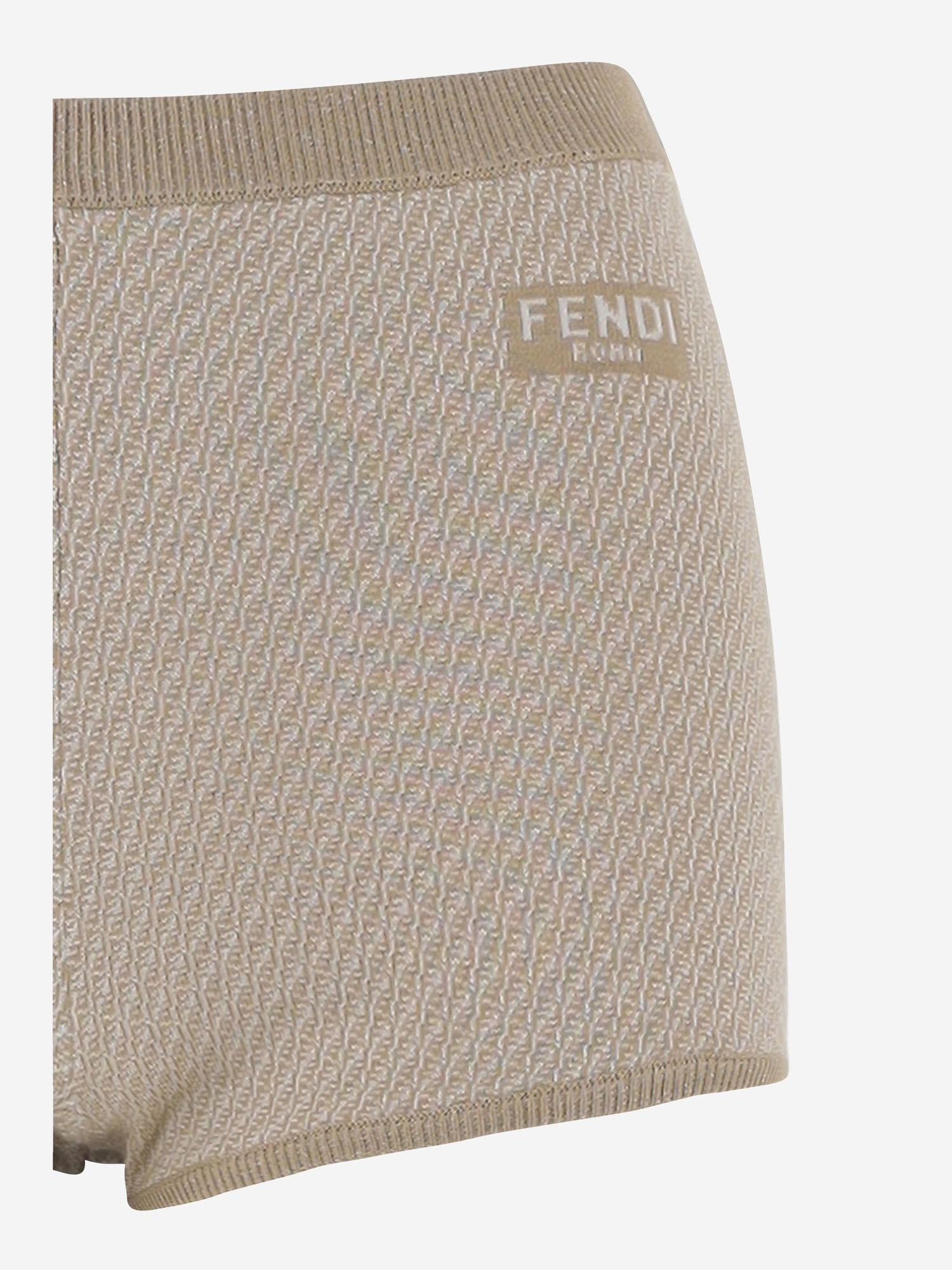 SHORTS FF IN SETA E LANA STRETCH FZR810 ATPYF1RX9 FENDI