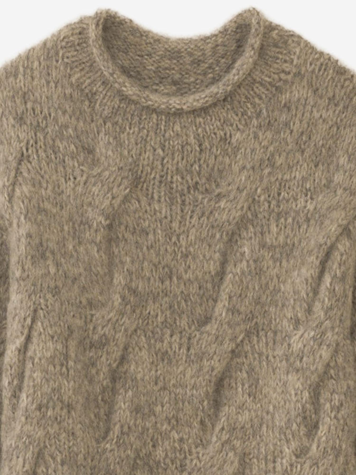 MAGLIONE IN LANA E ALPACA AW25T2492Y302 HUSK LAUREN MANOOGIAN