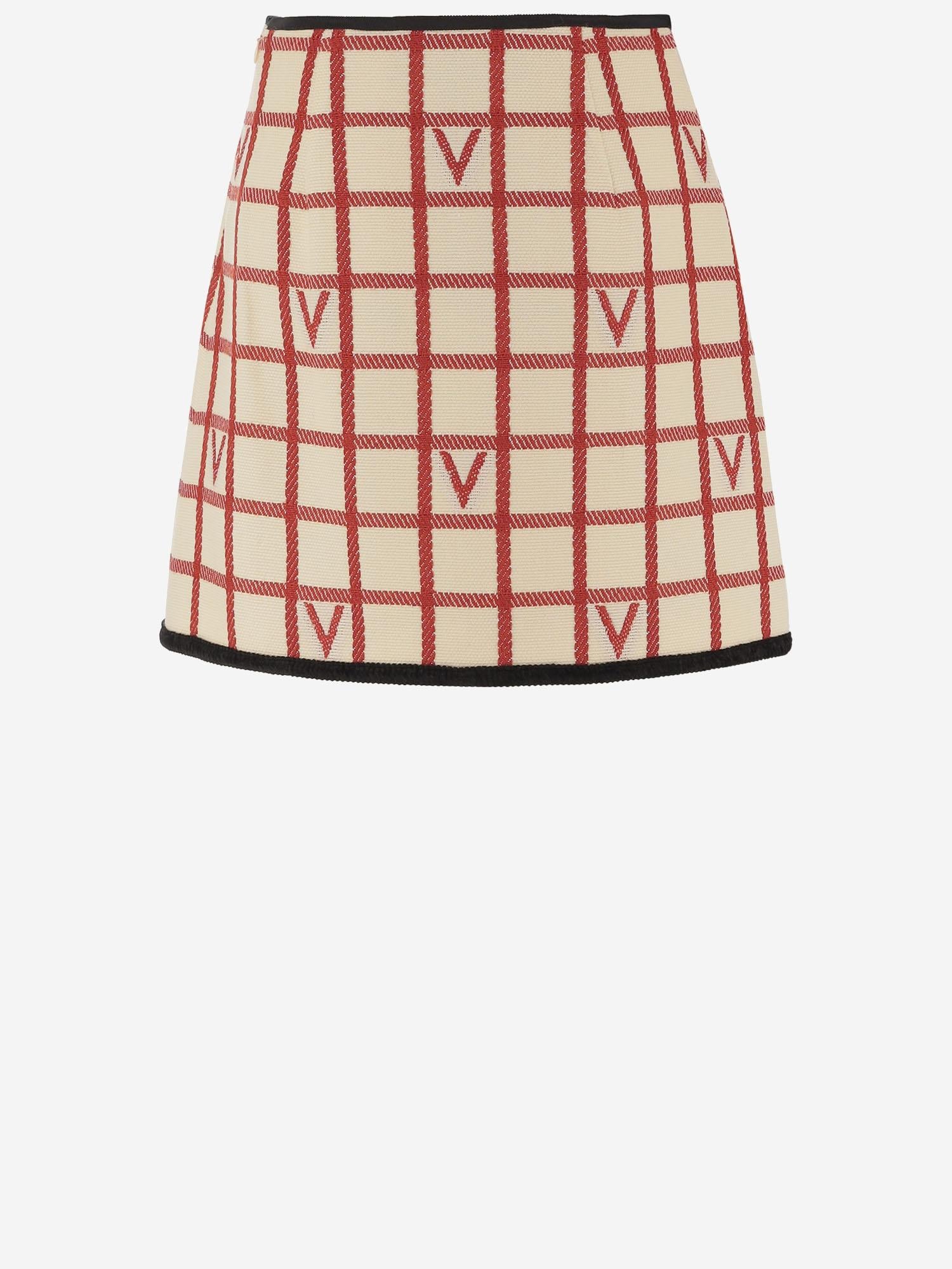 GONNA VLOGO IN MISTO LANA CON MOTIVO A QUADRI 7B3RADJ4 9JNBRS VALENTINO