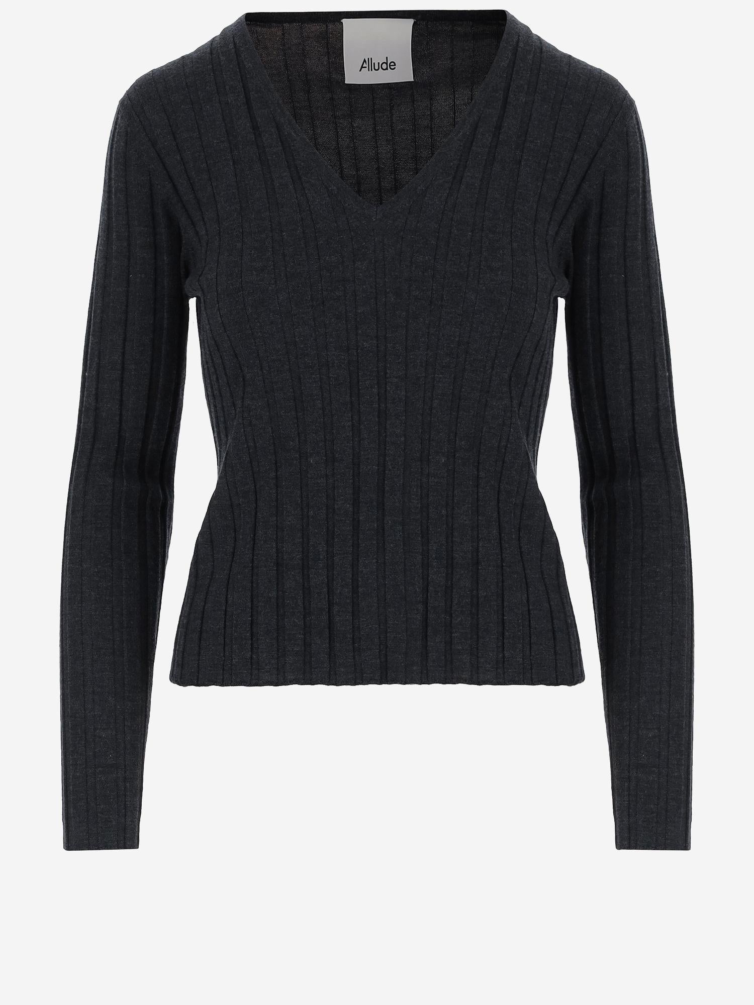 MAGLIONE IN LANA CON MOTIVO A RIGHE 25564024 490 ALLUDE