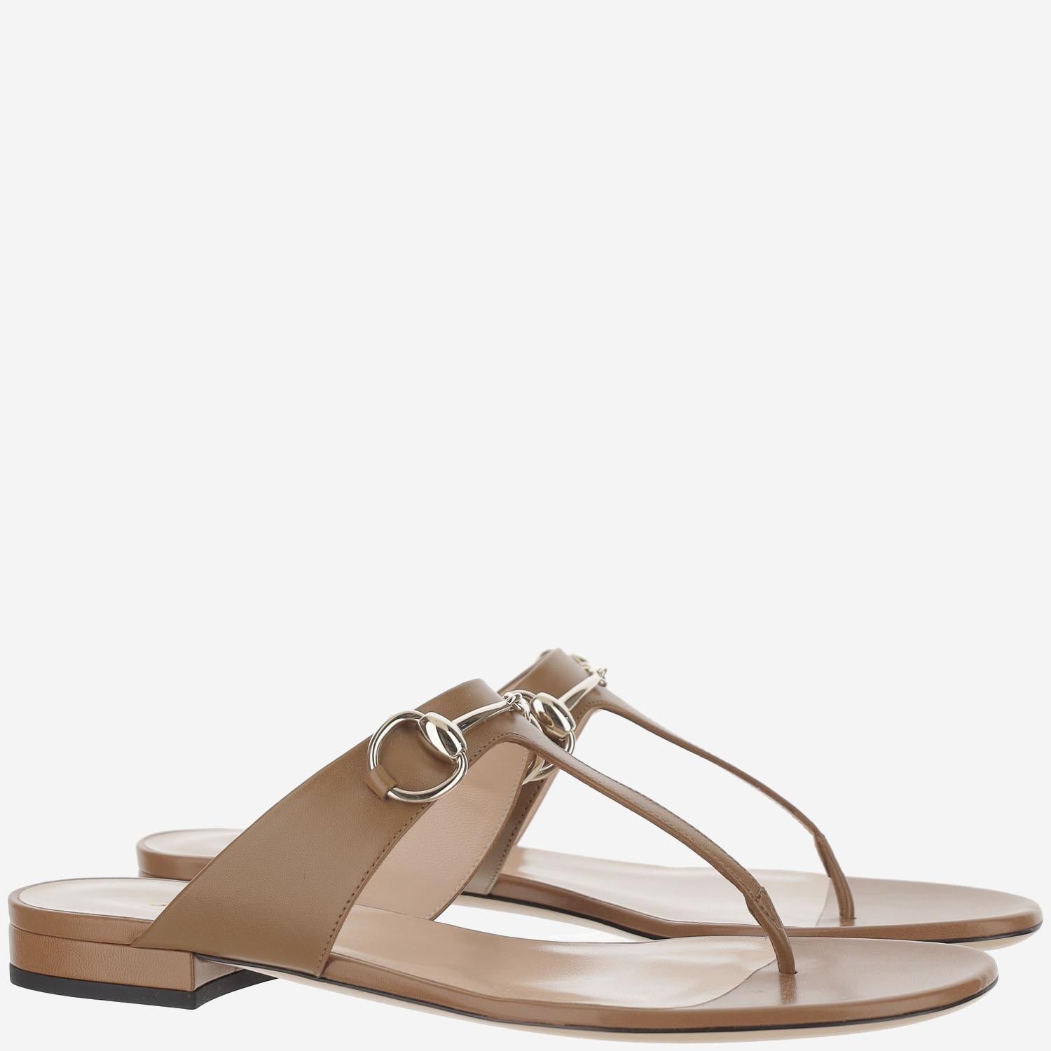 SANDALO INFRADITO IN PELLE 816590 C9D002712 GUCCI
