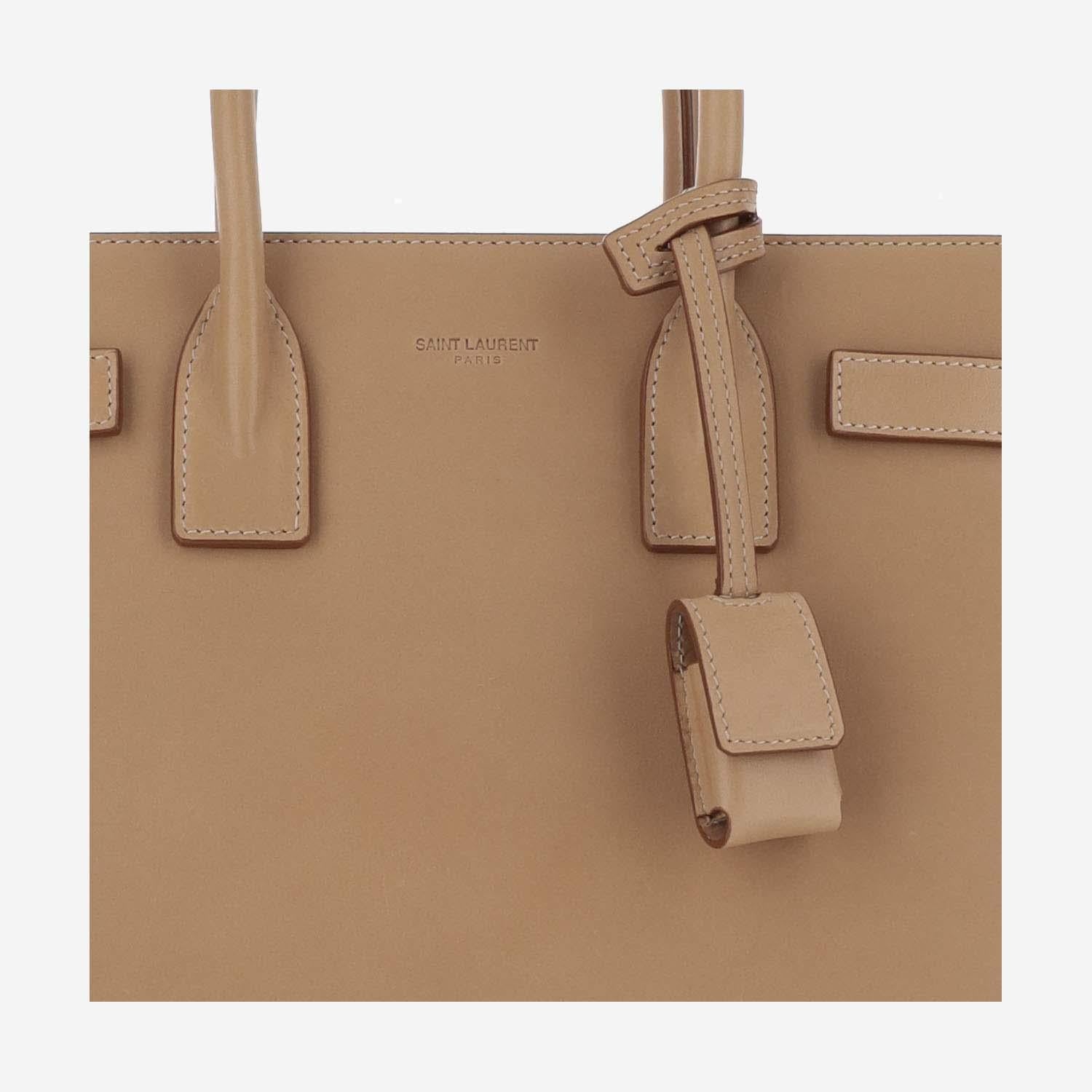 BORSA A MANO IN PELLE CON LOGO 421859 AACQ32725 SAINT LAURENT