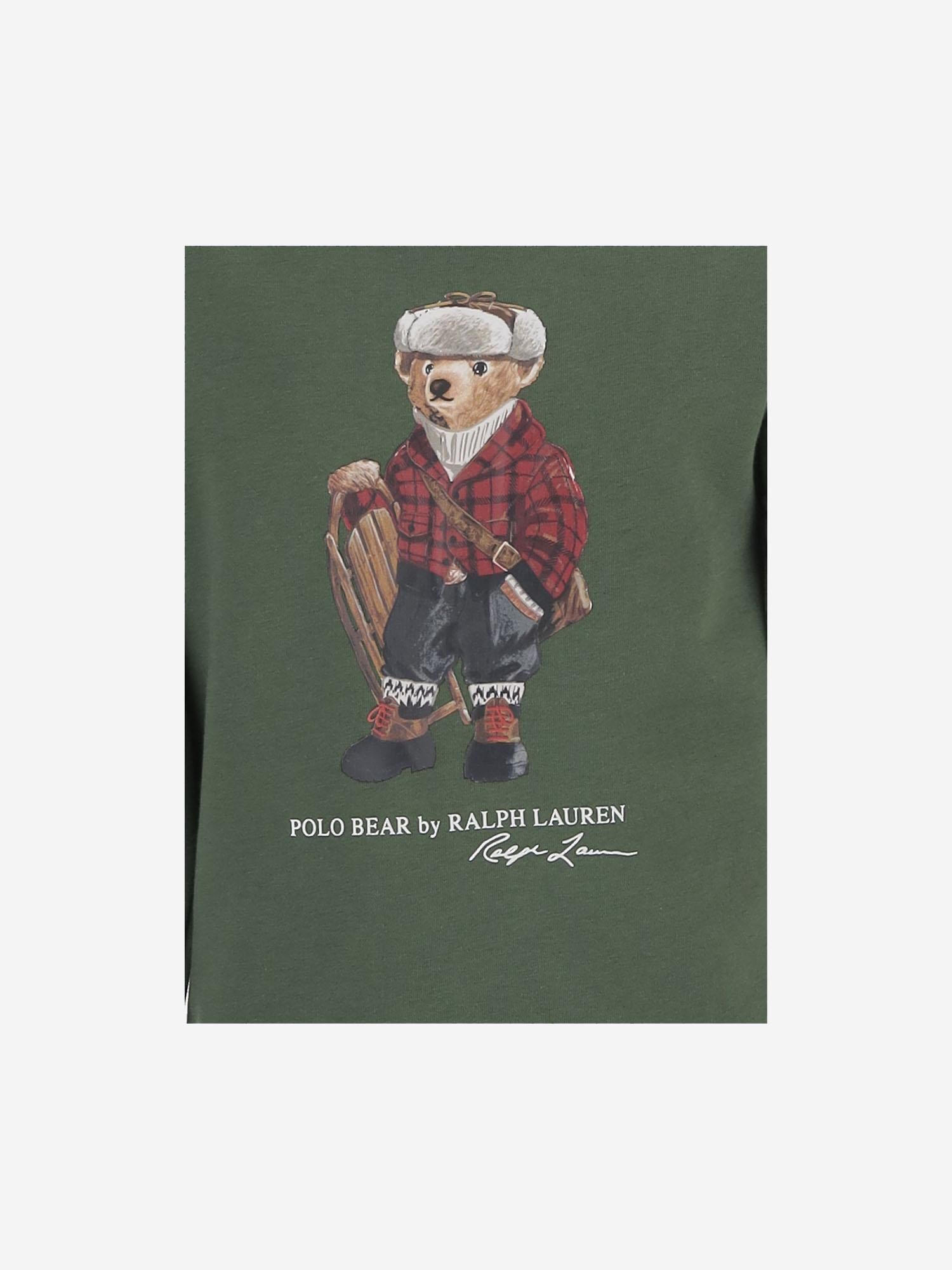 FELPA IN COTONE CON STAMPA POLO BEAR 322981261 001 POLO RALPH LAUREN KIDS