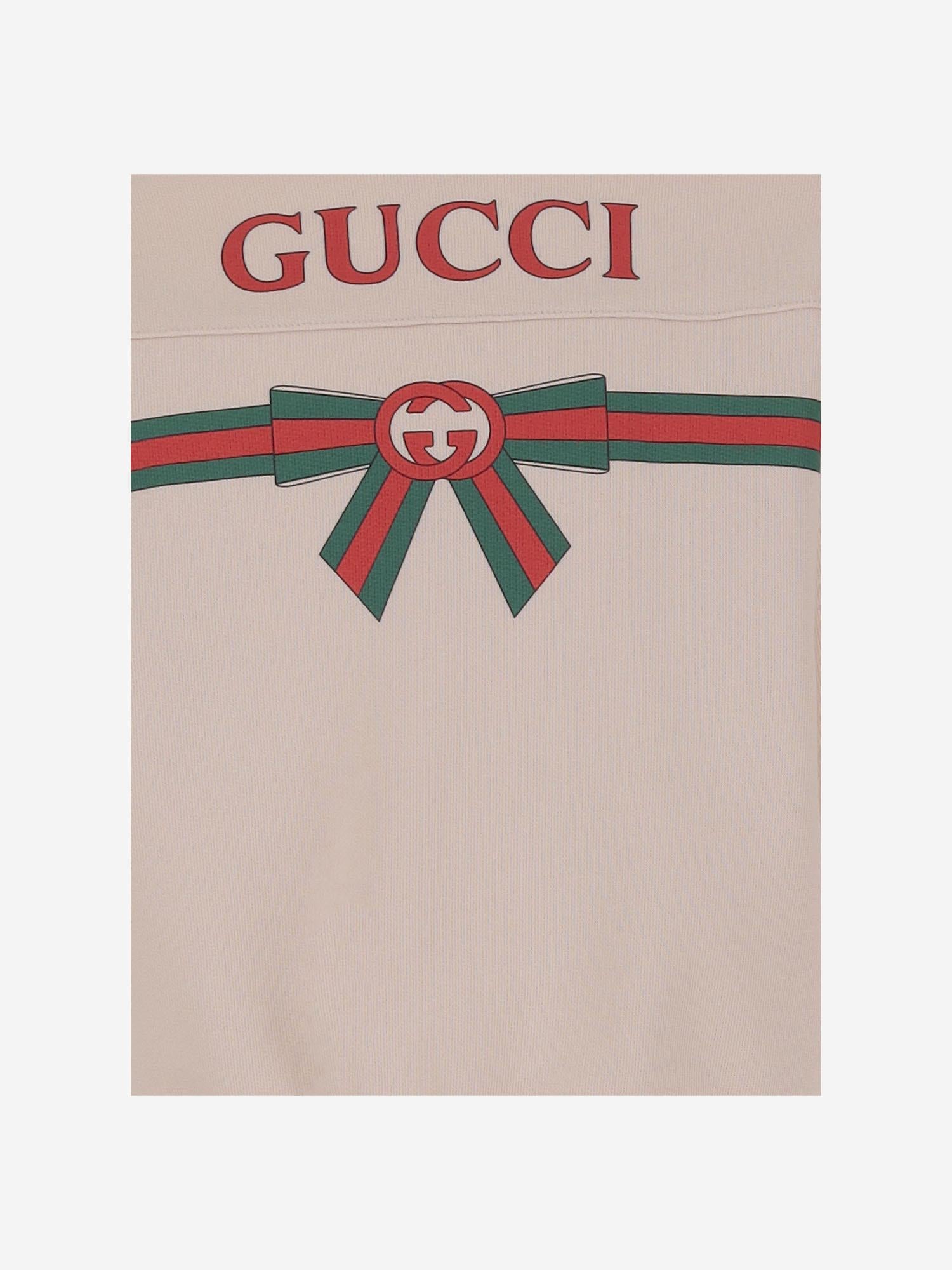 FELPA IN JERSEY DI COTONE CON LOGO 808721 XJG0M6341 GUCCI KIDS