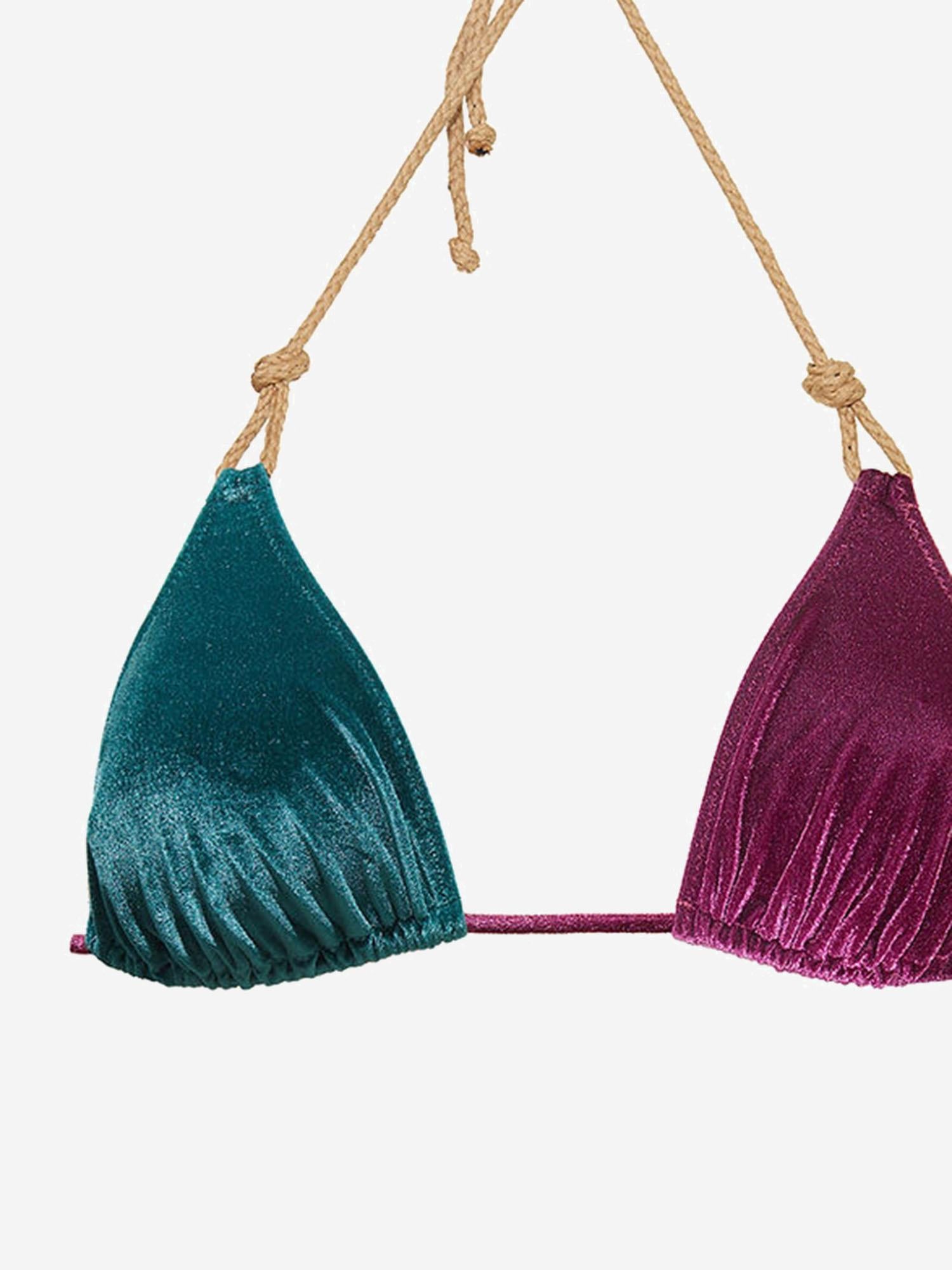 COSTUME DA BAGNO VENUS CON MOTIVO COLOR-BLOCK VENUSVELVET PETROLIOBORDEAUX VVIDI