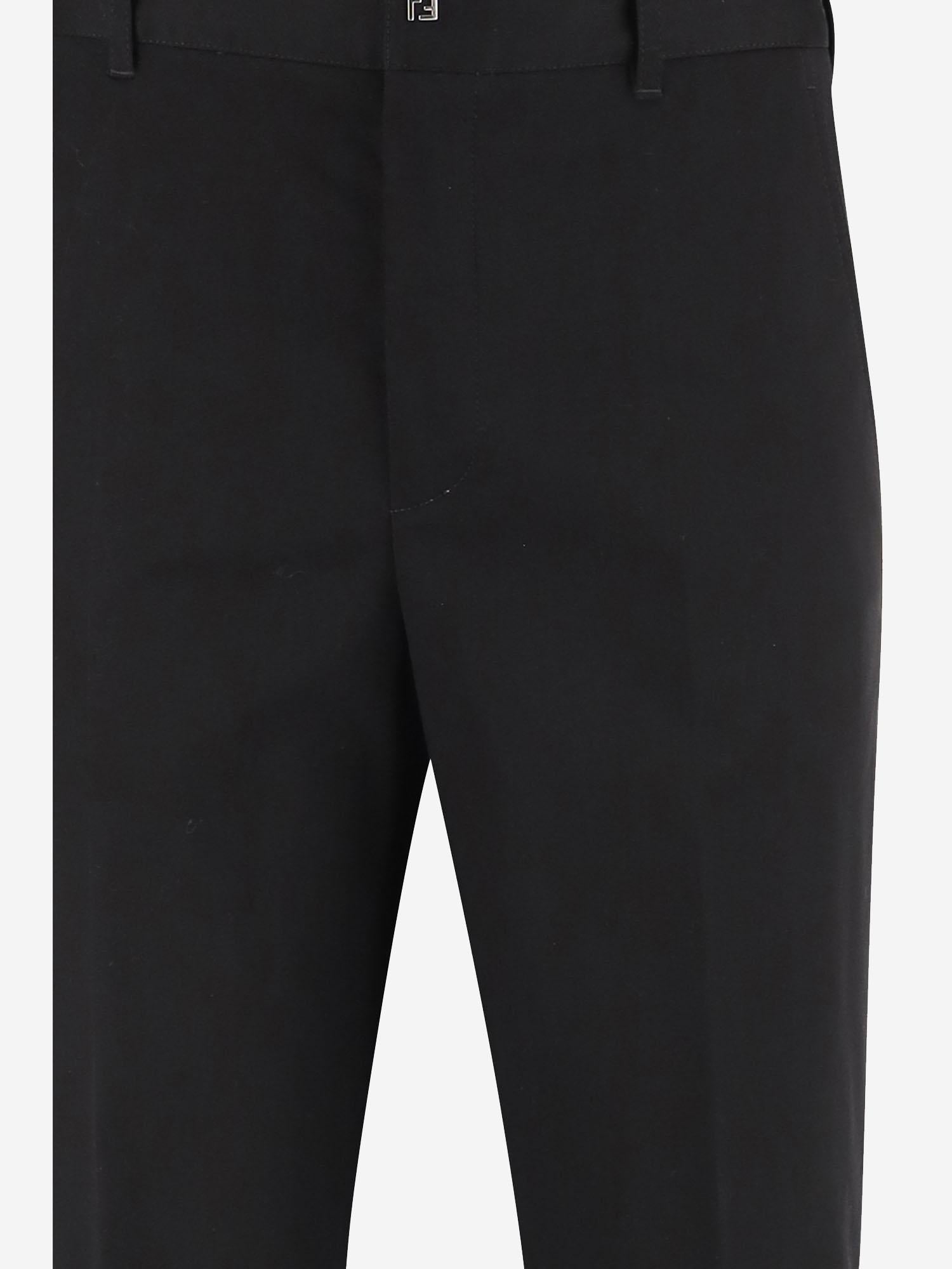 PANTALONI IN COTONE STRETCH FB1076 AQMVF0QA1 FENDI