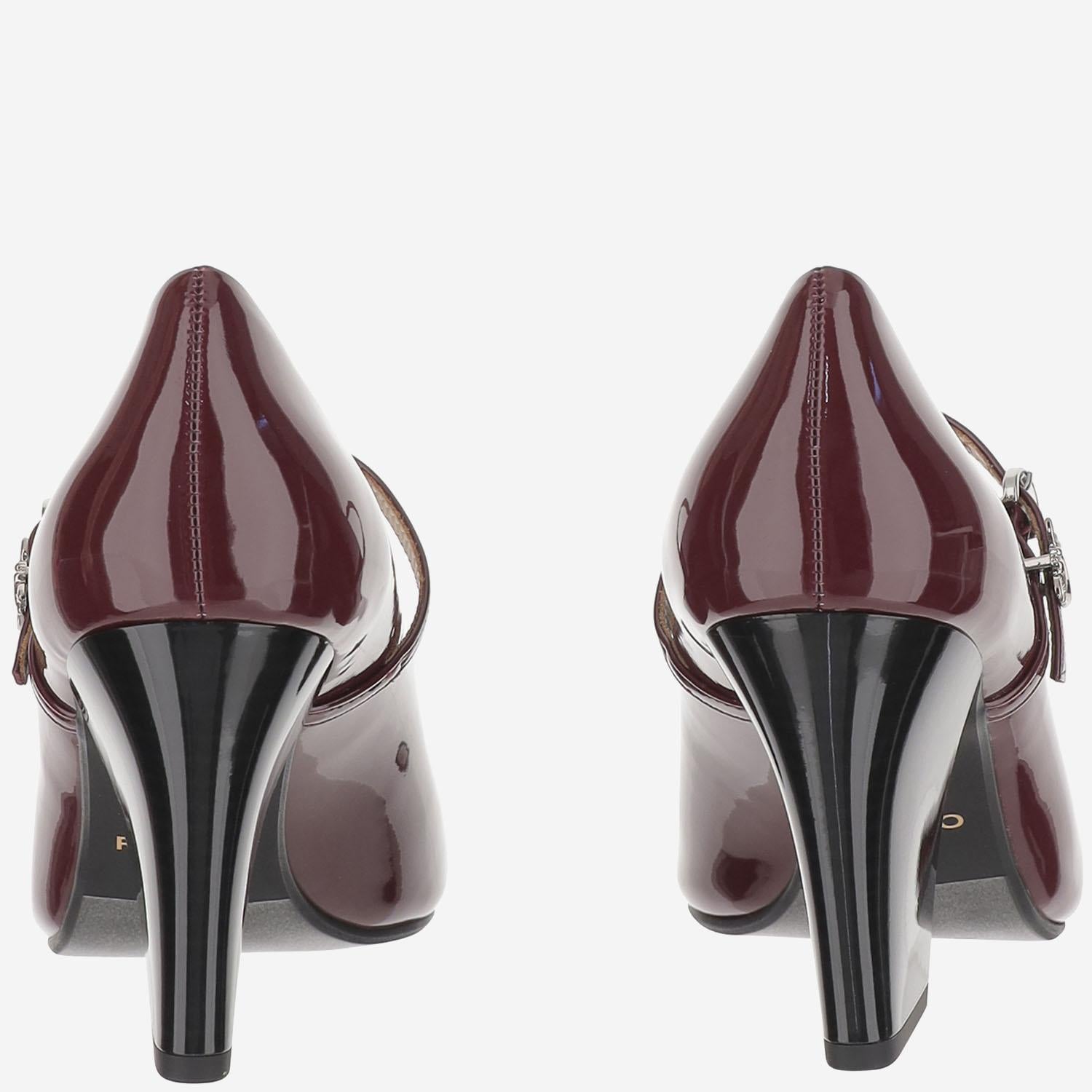 DECOLLETÉ IN PELLE LUCIDA SD0415 E002P61 PINKO