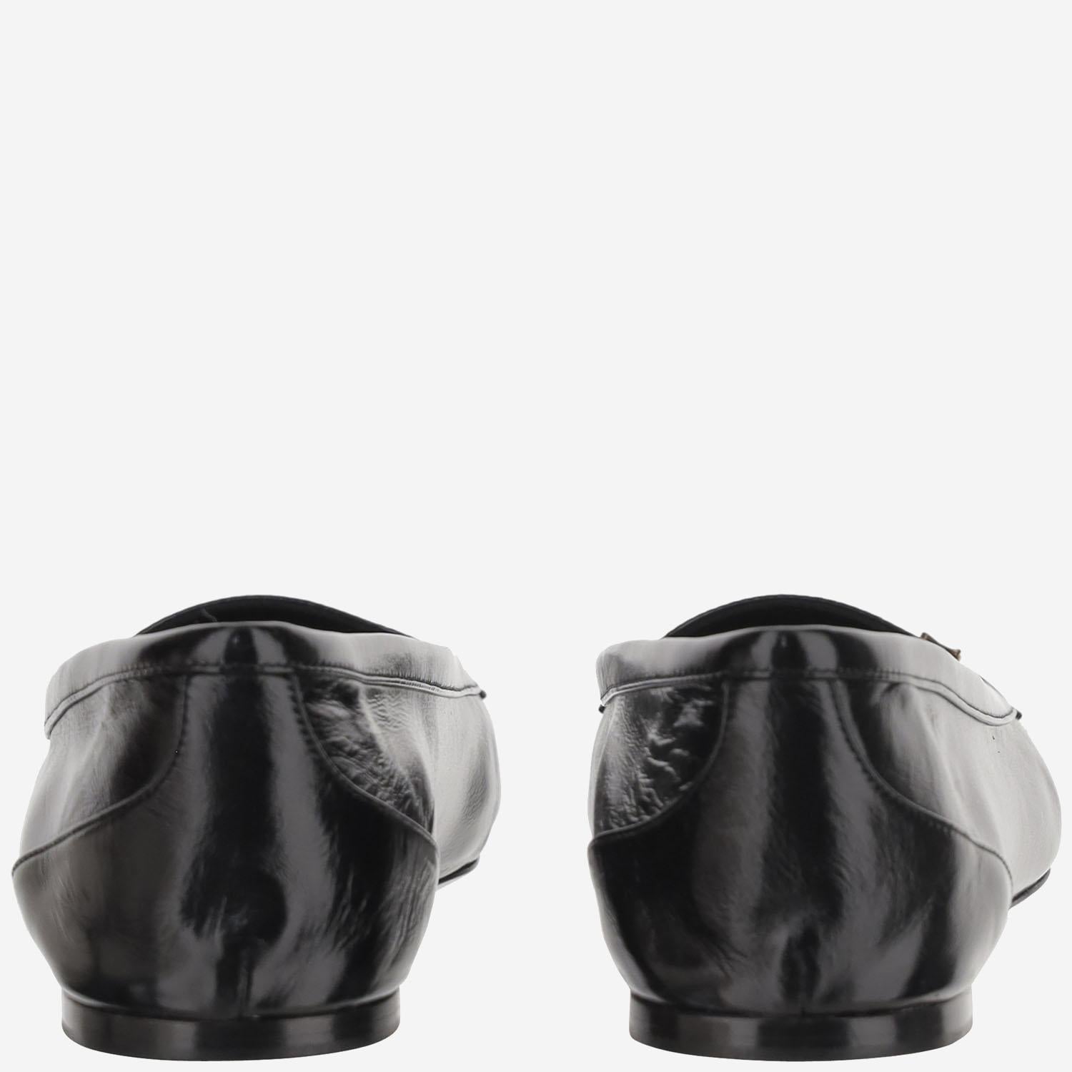 BALLERINE POPPY IN PELLE LISCIA 818008 AAEHW1000 SAINT LAURENT