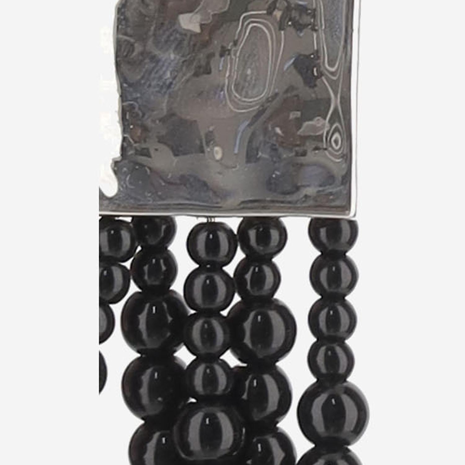 MEDUSA EARING HE01 PALBBLACKSILVER NICCOLO PASQUALETTI
