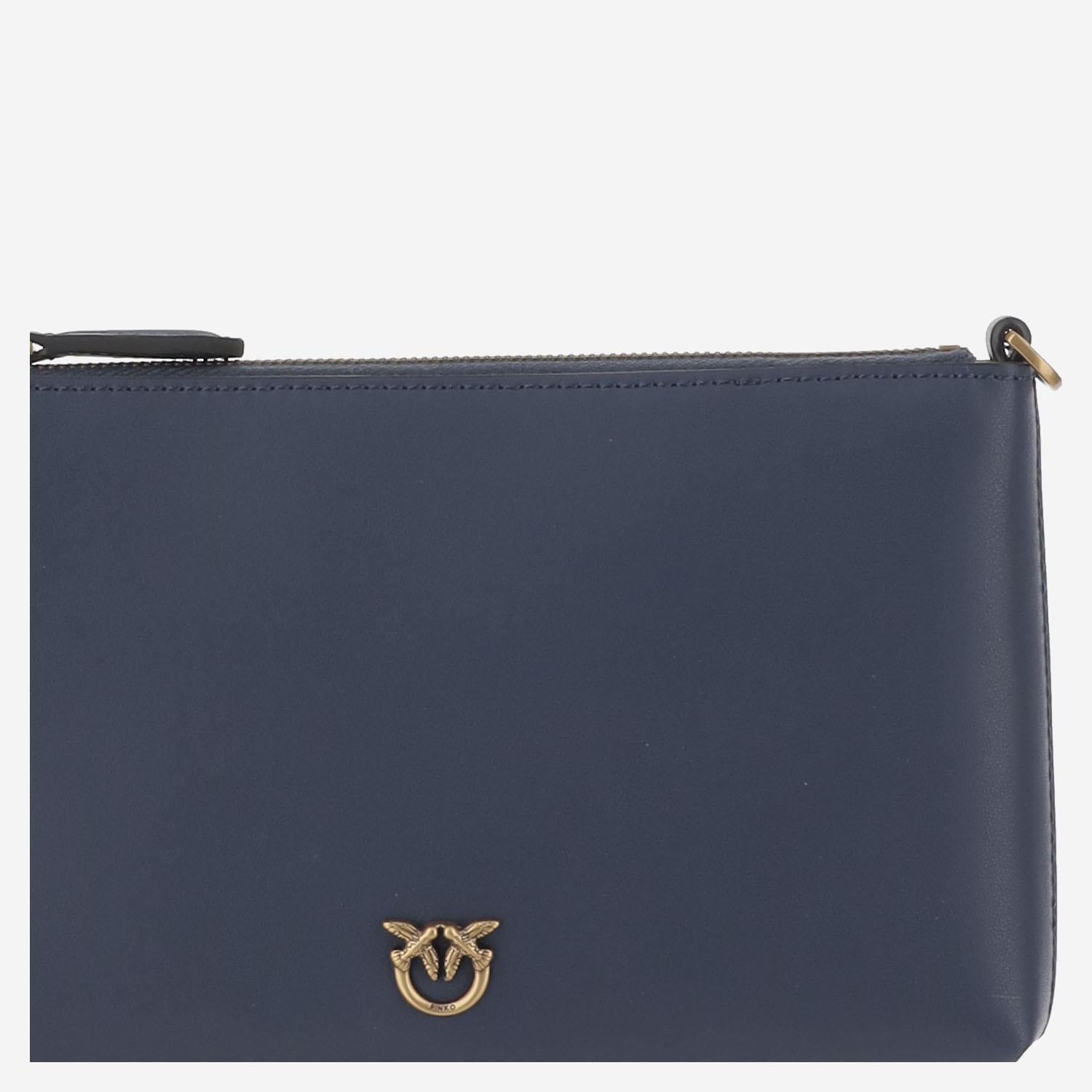POCHETTE IN PELLE CON LOGO 104277 A0F1G08Q PINKO
