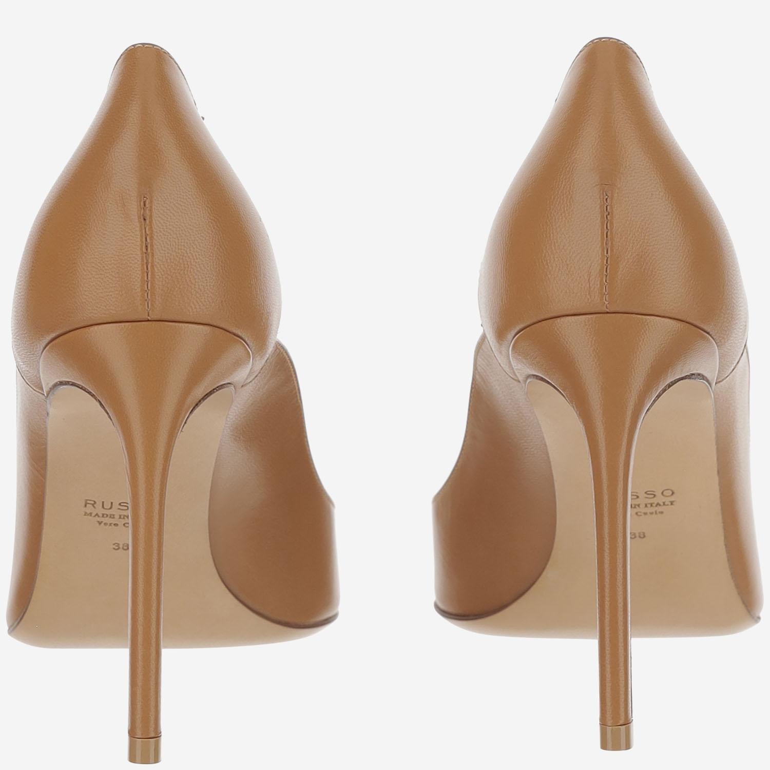 DÉCOLLETÉ IN PELLE R1P961 N200339 FRANCESCO RUSSO