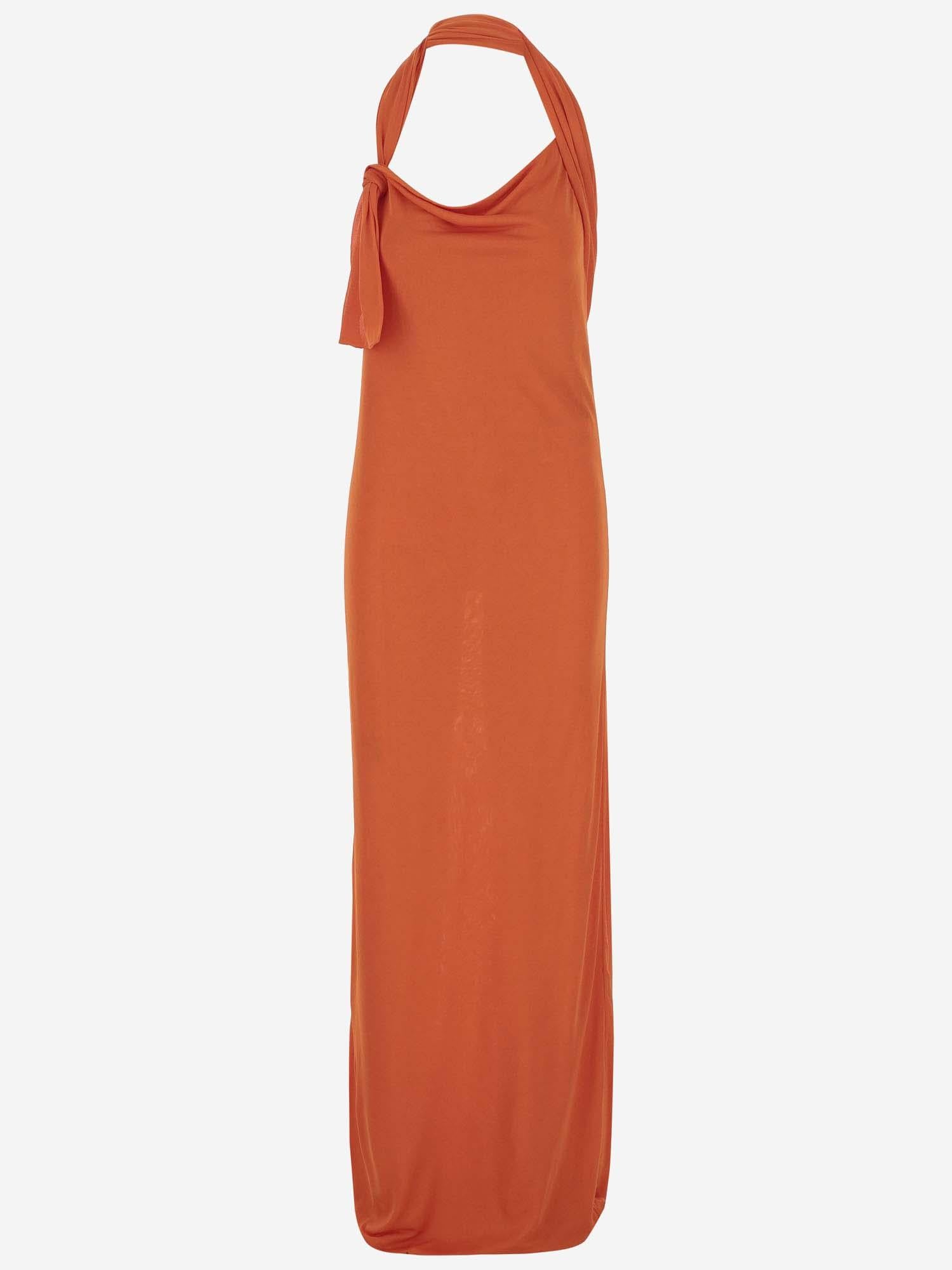 ABITO LUNGO IN VISCOSA 776442 Y5I506568 SAINT LAURENT