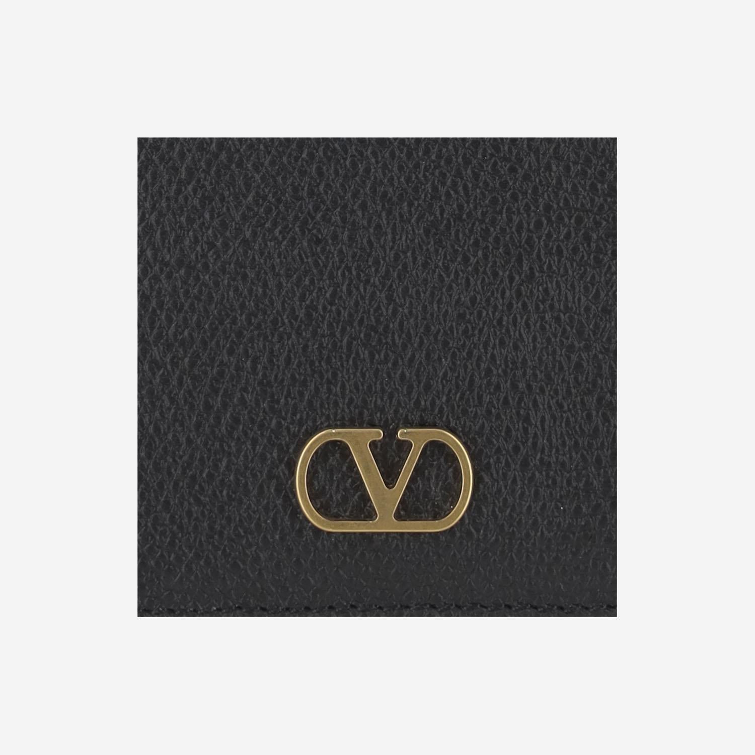 PORTACARTE VLOGO SIGNATURE IN PELLE MARTELLATA 7W2P0AJ7 SNP0NO VALENTINO GARAVANI