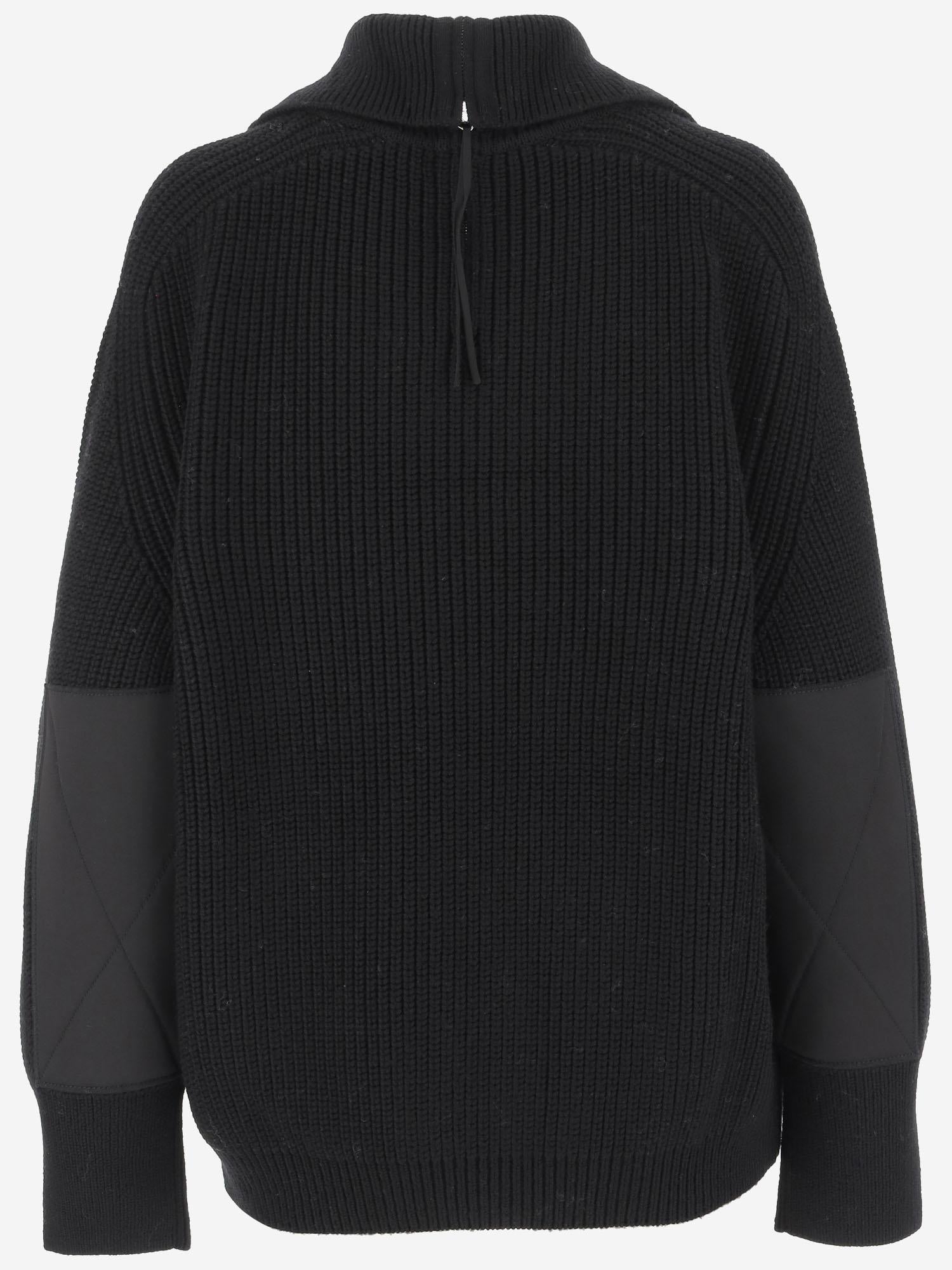 MAGLIONE CON ZIP IN LANA 6252K21069 BLACK CARVEN